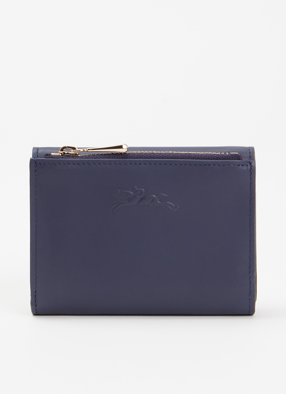 Longchamp Épure portemonnee van leer - voorkant 2 donkerblauw