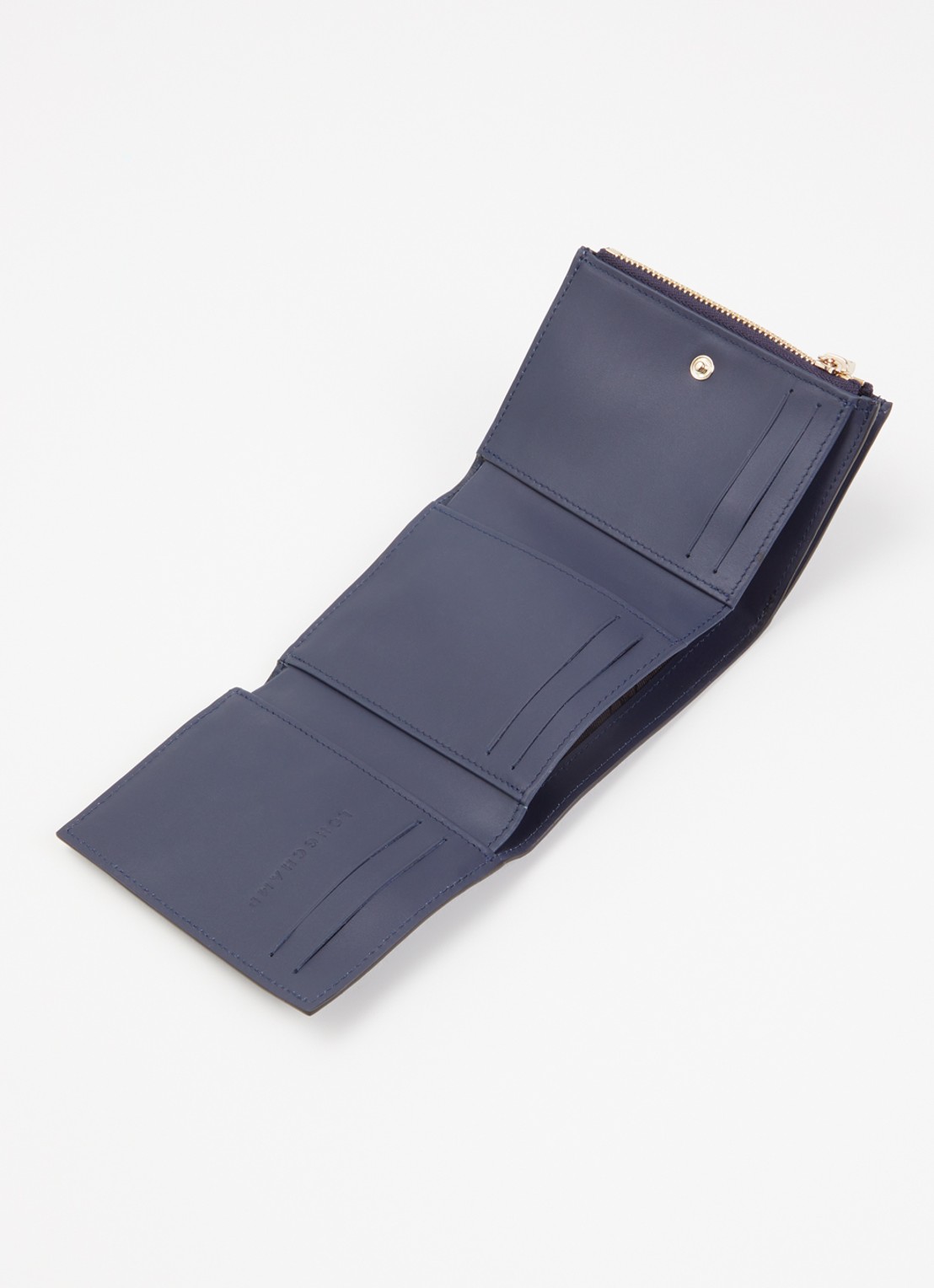 Longchamp Épure portemonnee van leer - voorkant 3 donkerblauw