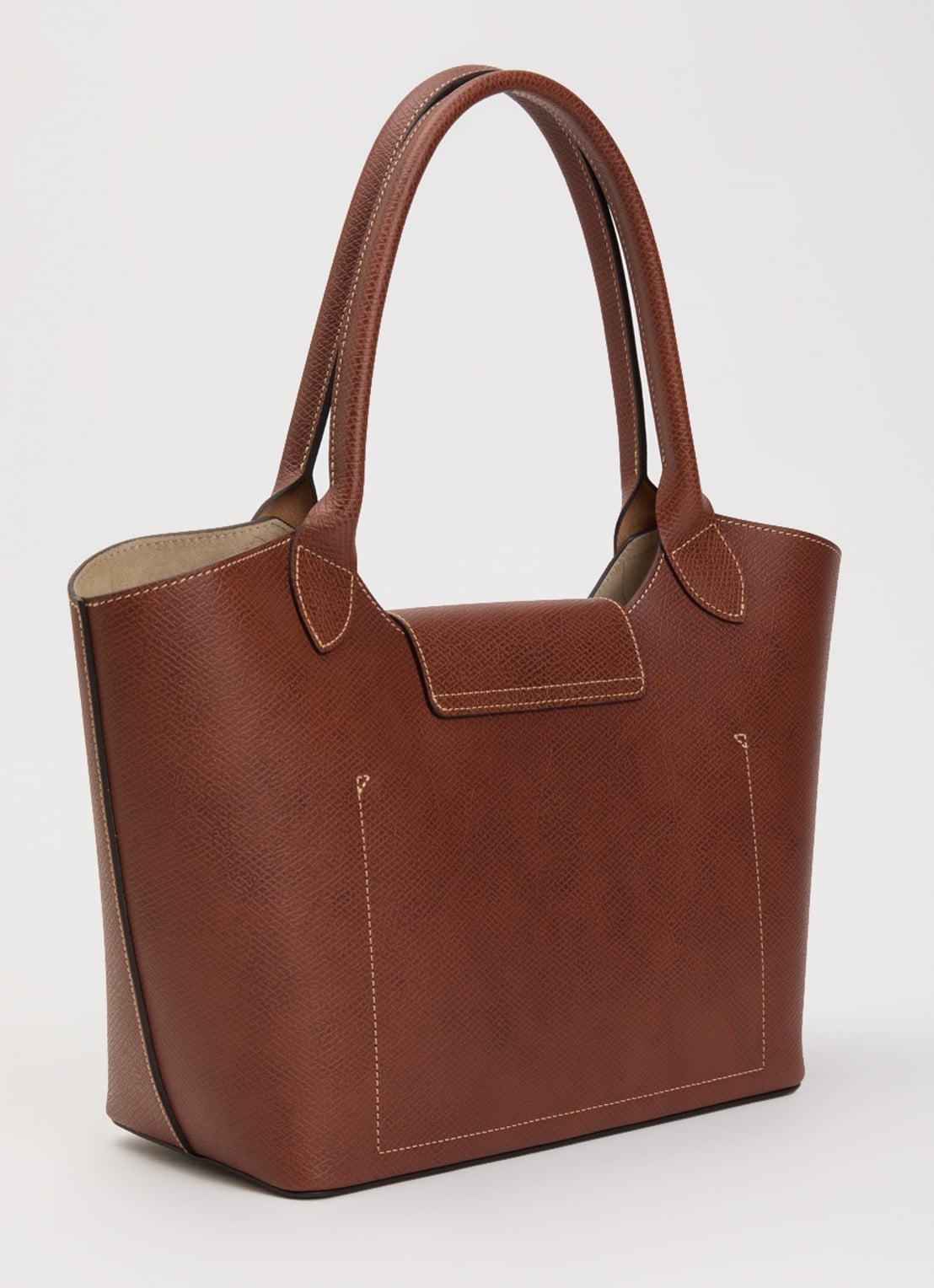 Longchamp Épure schoudertas L van leer - achterkant bruin