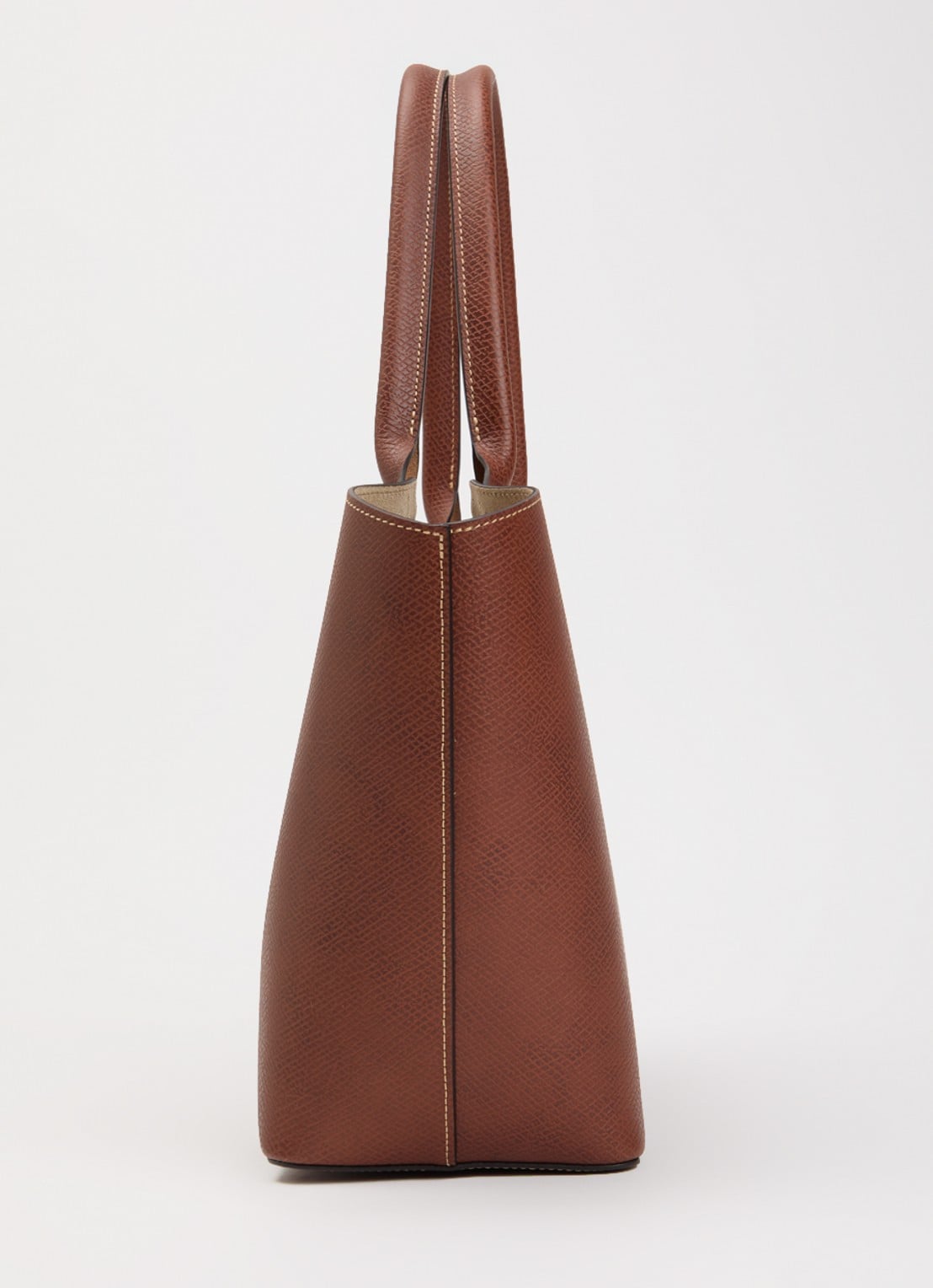 Longchamp Épure schoudertas L van leer - detail 3 bruin