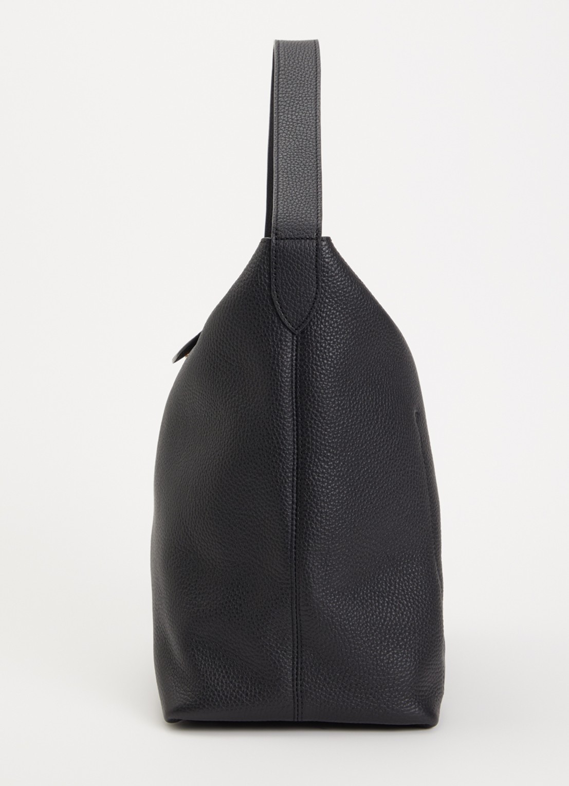 Longchamp Le Cadence schoudertas L van leer - detail 3 zwart
