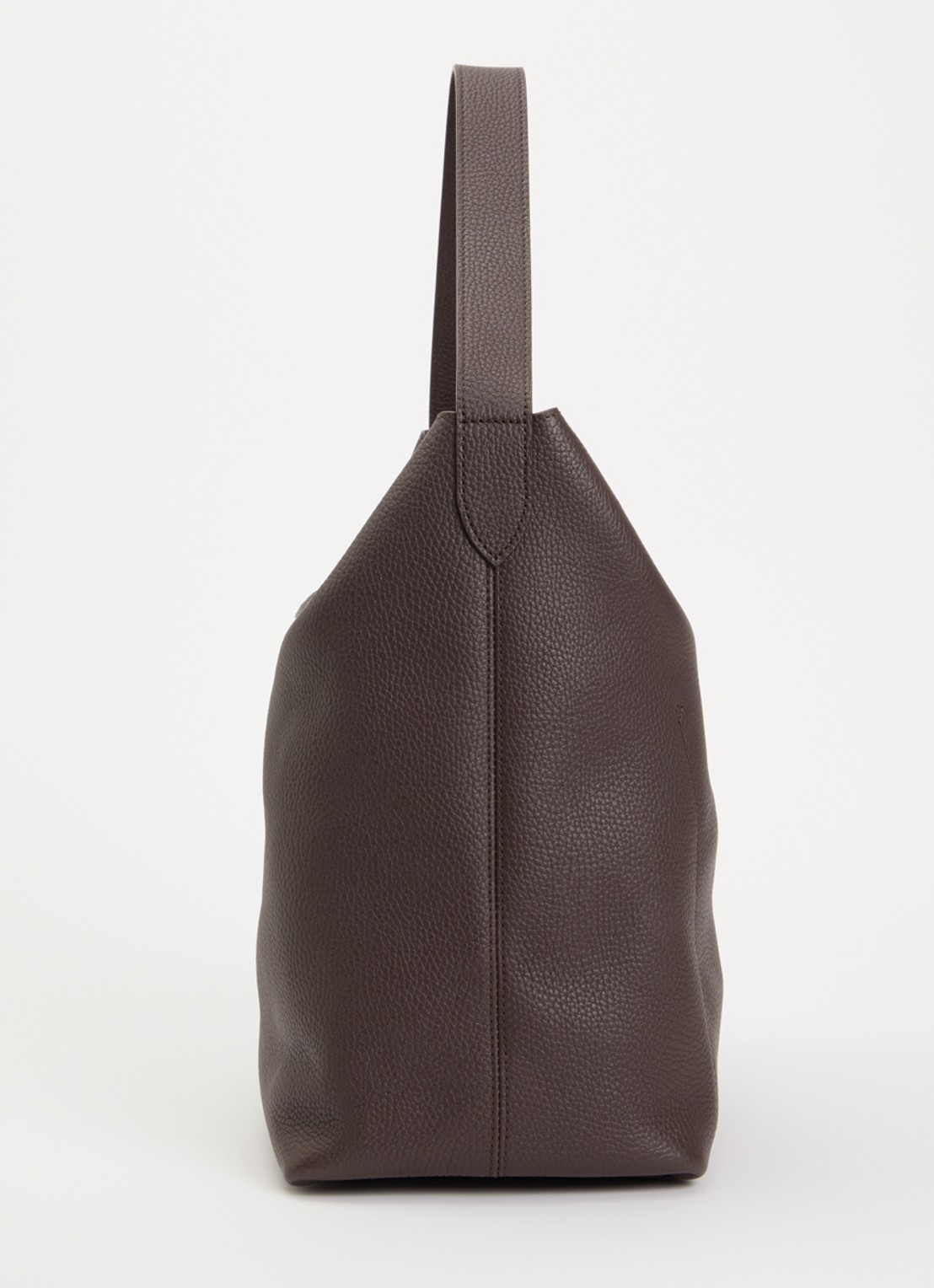Longchamp Le Cadence schoudertas L van leer - detail 2 bruin