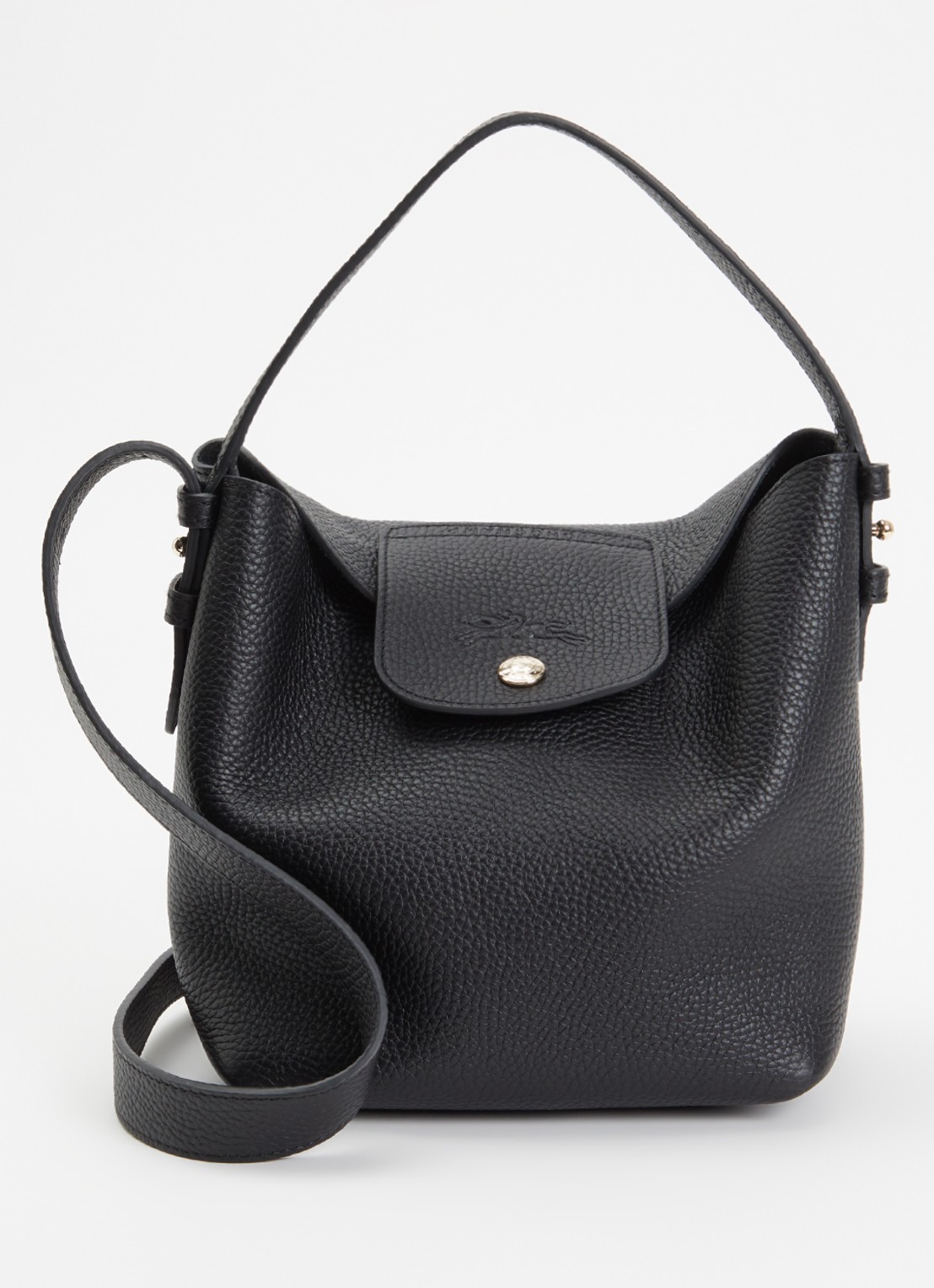 Longchamp Le Cadence schoudertas S van leer - voorkant 5 parelmoer