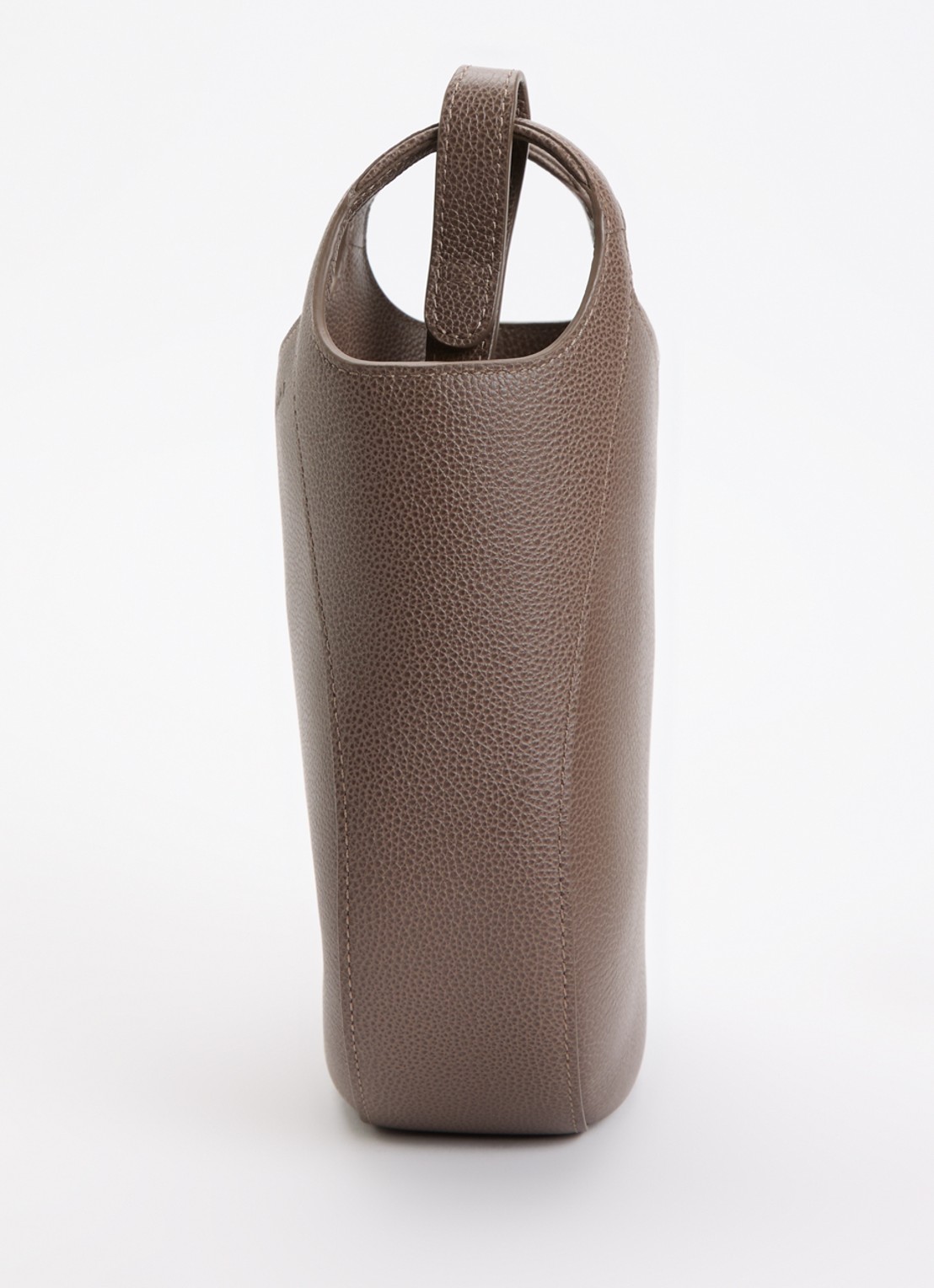 Longchamp Le Foulonné crossbodytas S van leer - detail 3 taupe