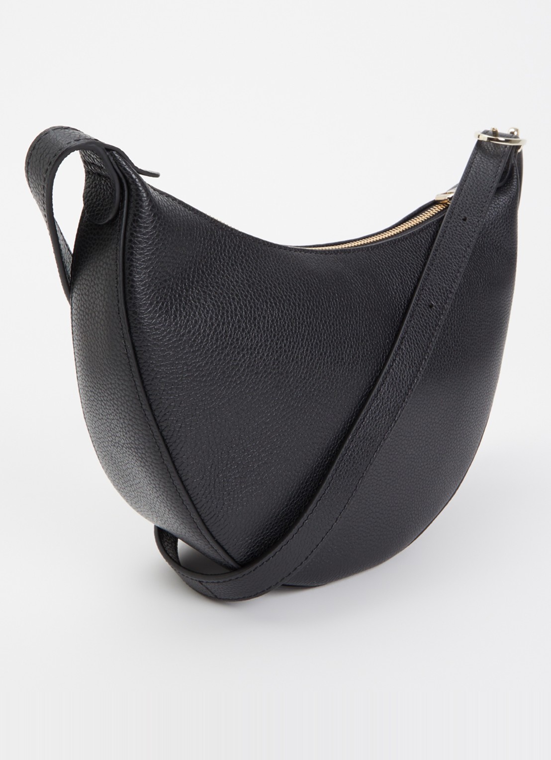 Longchamp Le Foulonné crossbodytas S van leer - achterkant 6 zwart