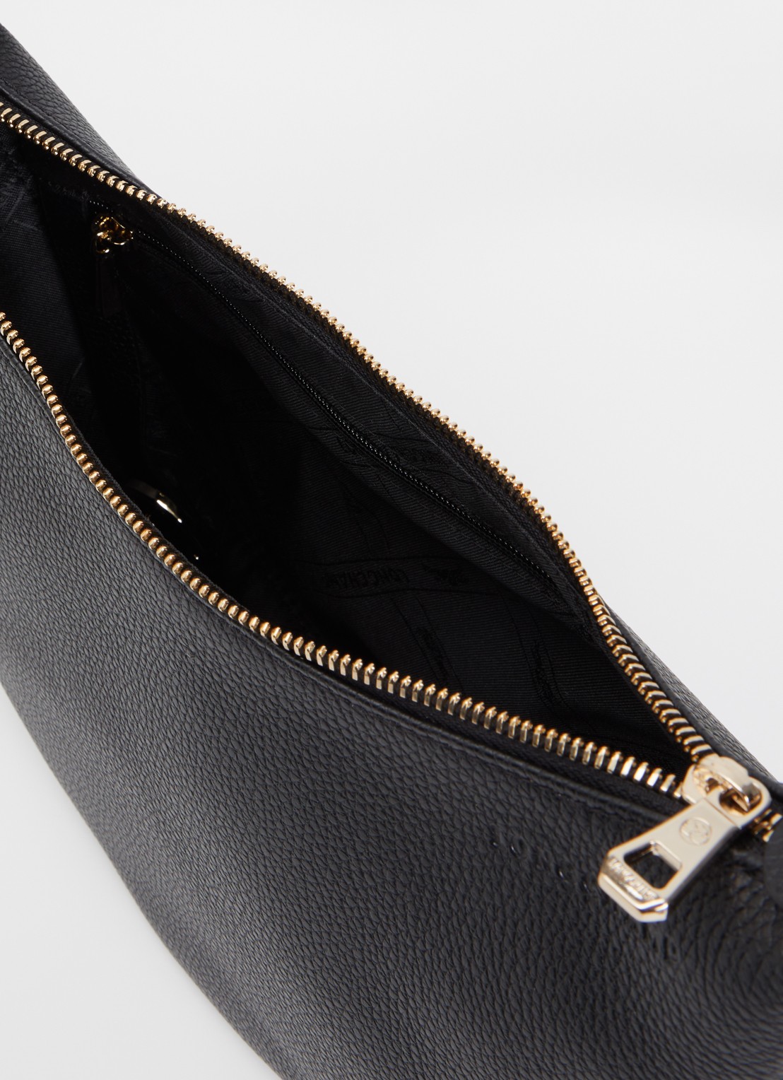 Longchamp Le Foulonné crossbodytas S van leer - detail 3 zwart