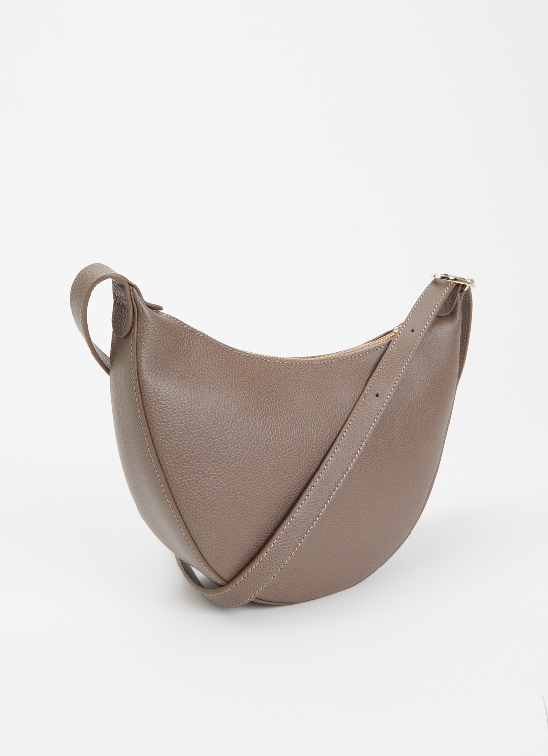 Longchamp Le Foulonné crossbodytas S van leer - achterkant 4 zand