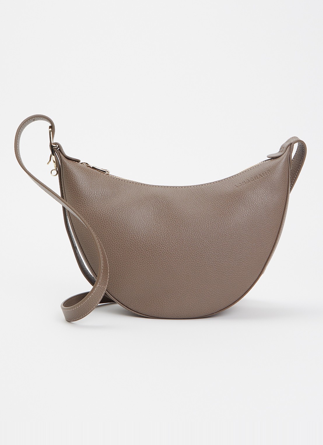 Longchamp Le Foulonné crossbodytas S van leer - voorkant 5 zand
