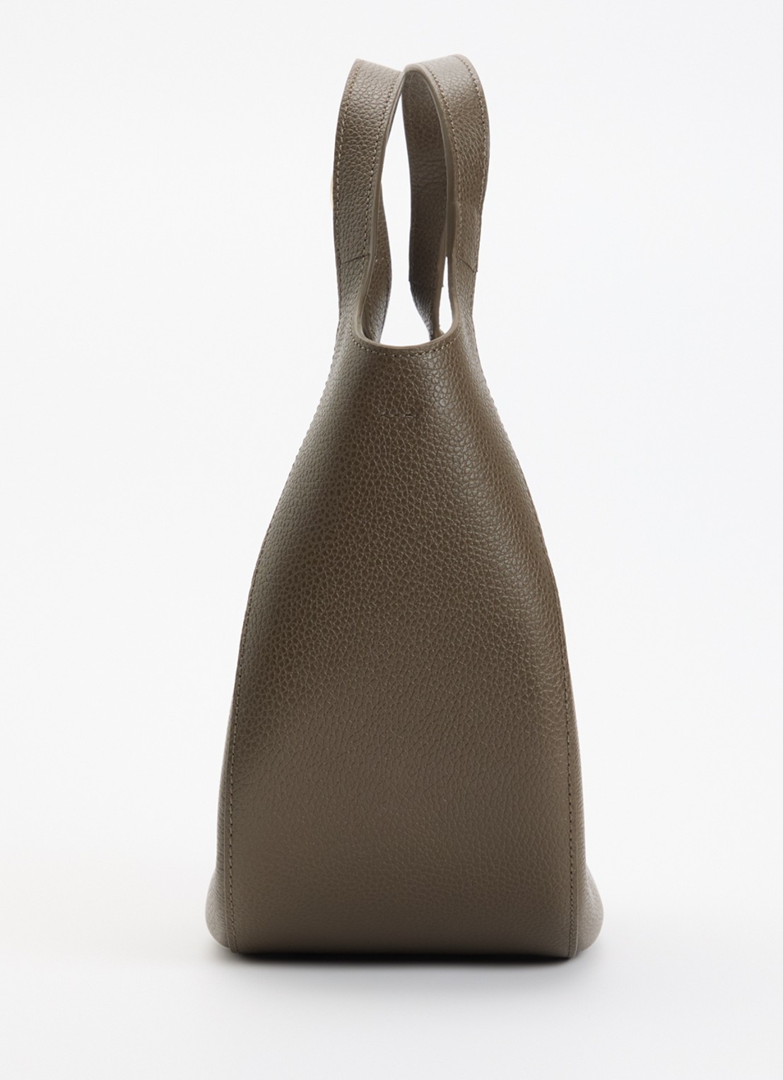 Longchamp Le Foulonné handtas S van leer met afneembare schouderriem - detail 6 bronsgroen