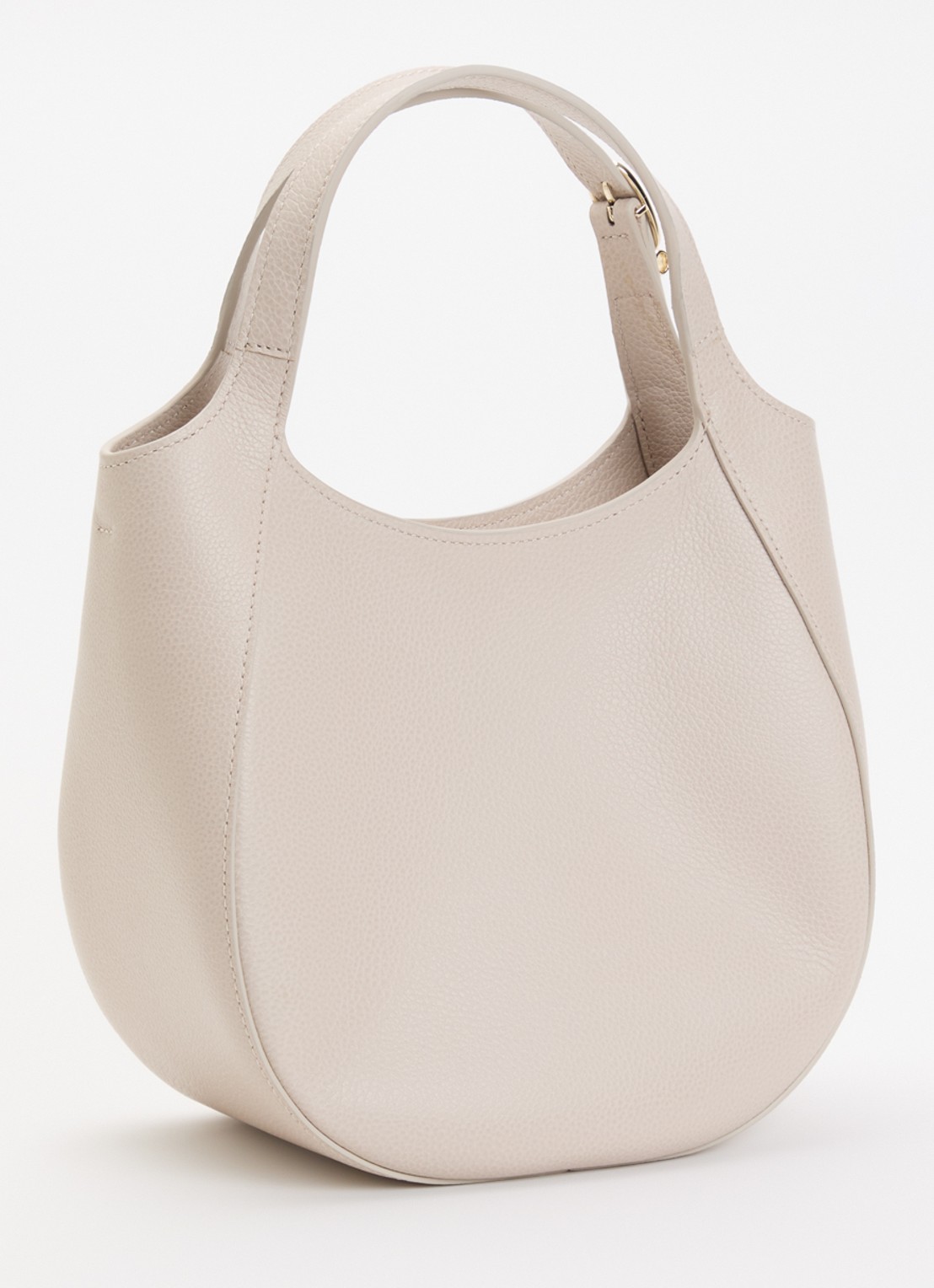 Longchamp Le Foulonné handtas S van leer met afneembare schouderriem - achterkant 4 beige