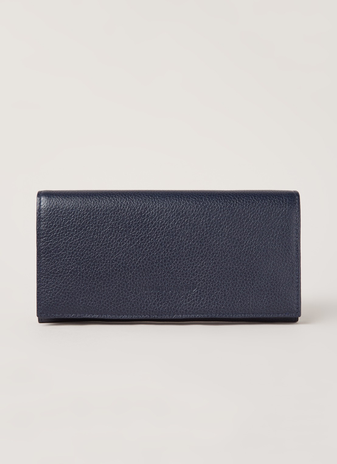 Longchamp Le Foulonné portemonnee van leer - voorkant 3 middenblauw