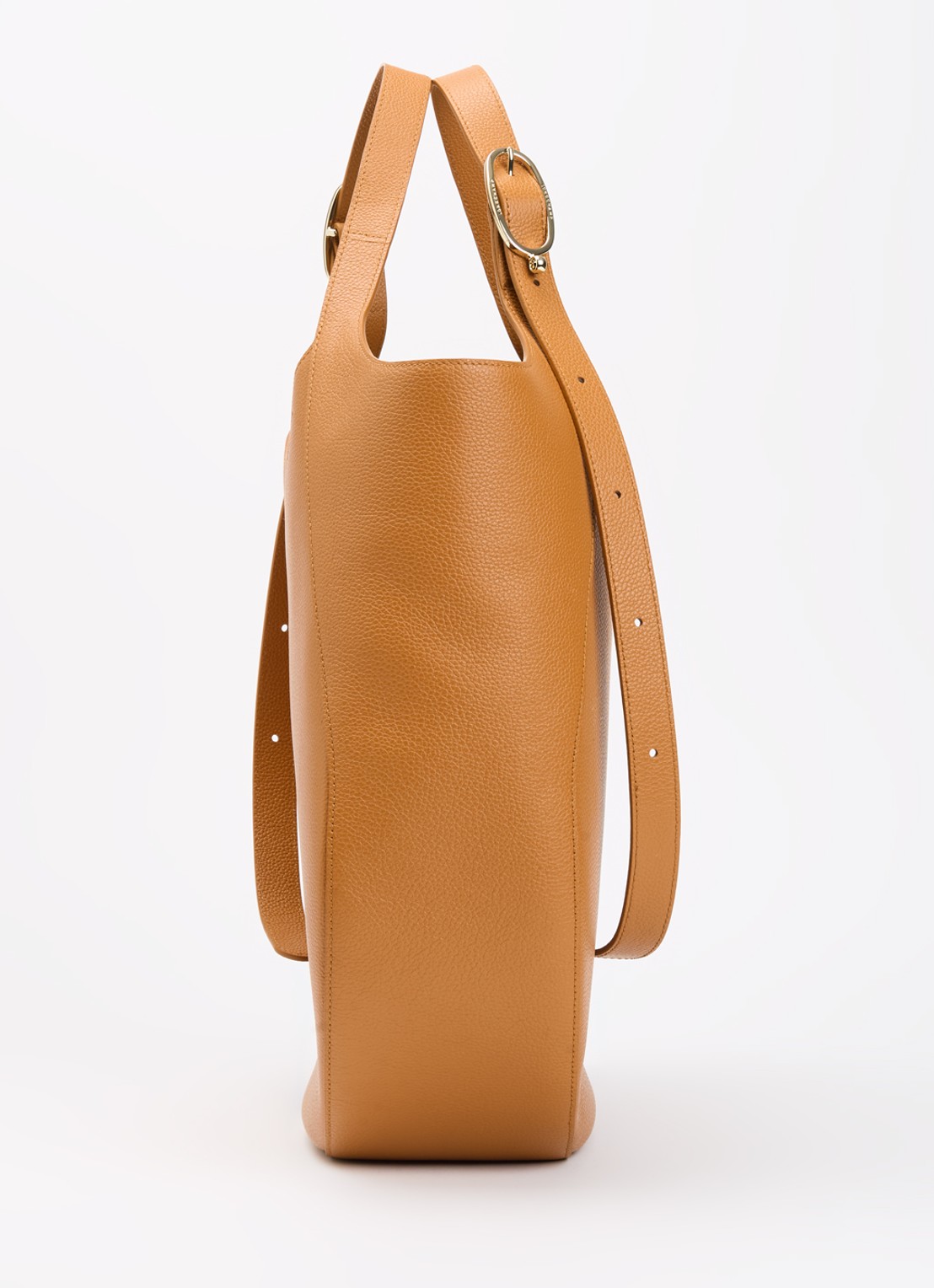 Longchamp Le Foulonné shopper XL van leer - detail 5 roestbruin