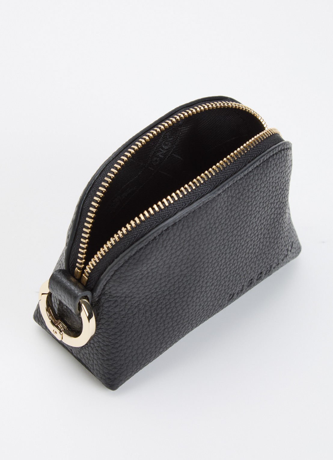 Longchamp Le Foulonné sleuteletui van leer - detail 2 zwart