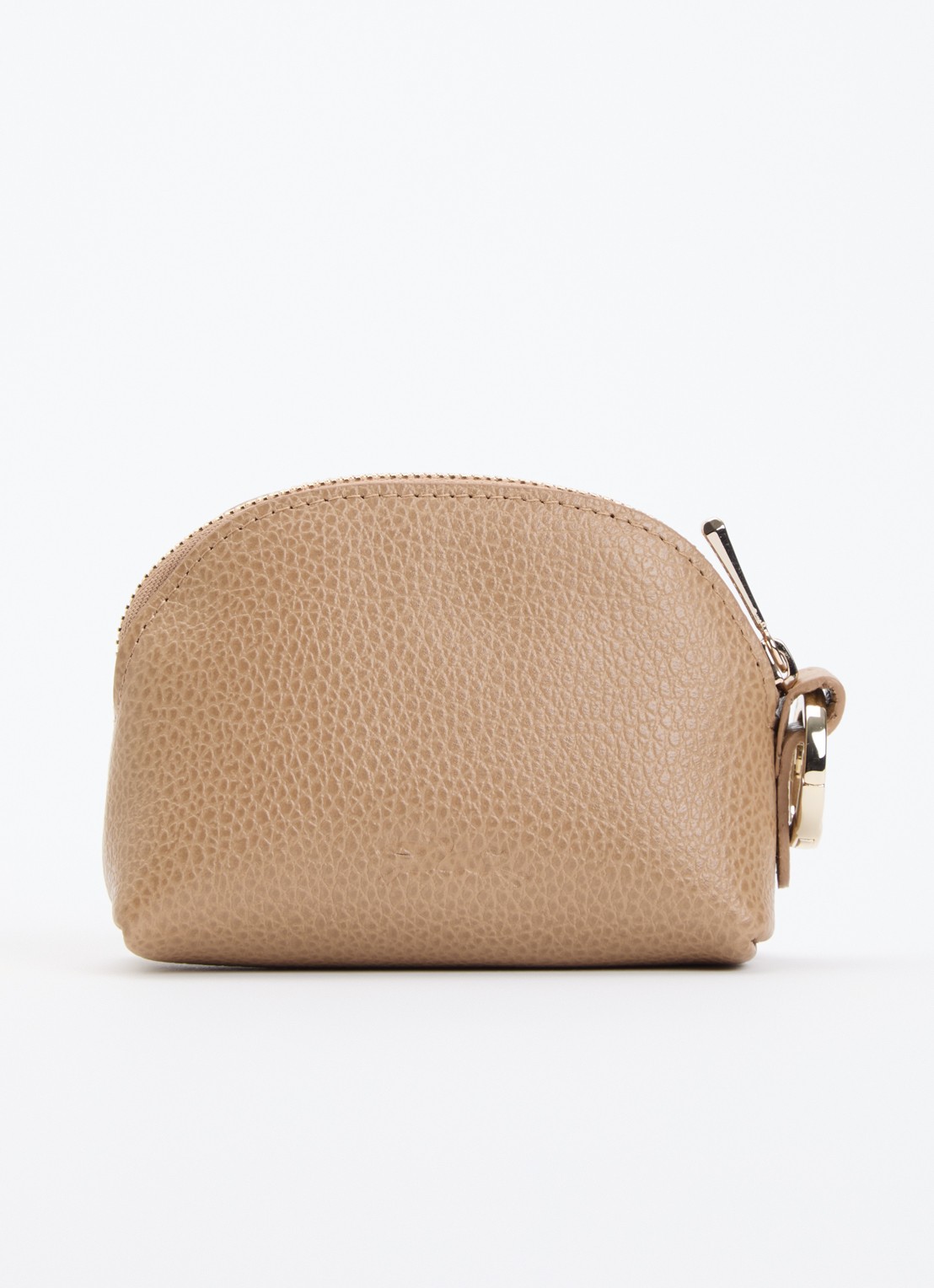 Longchamp Le Foulonné sleuteletui van leer - achterkant camel