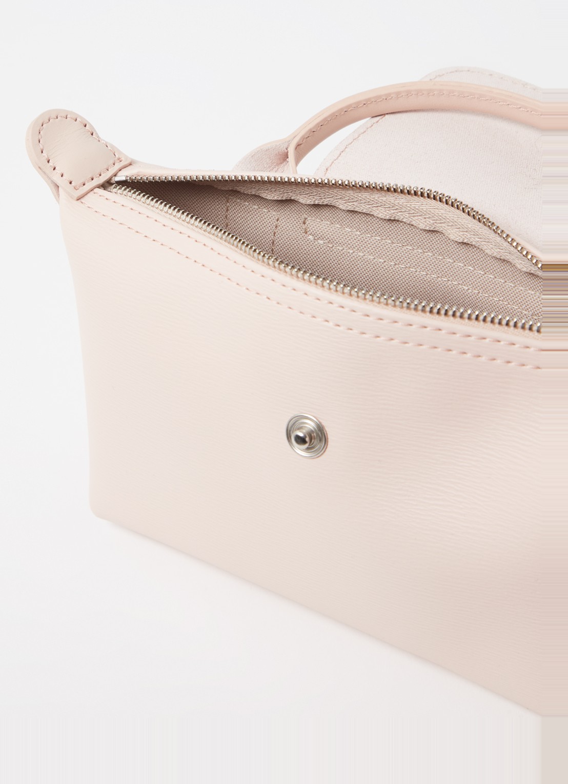 Longchamp Le Pliage City mini handtas met leren details - detail 3 oudroze
