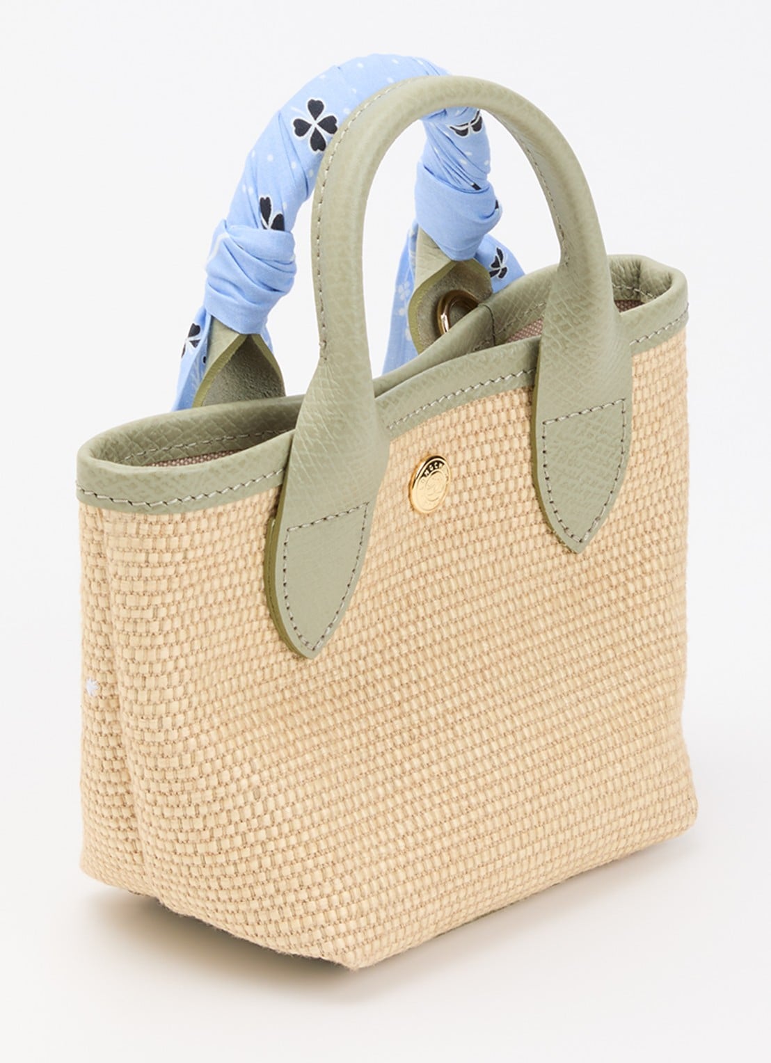 Longchamp Le Pliage Collection handtas XS met leren details en afneembare schouderriem - achterkant 4 groen