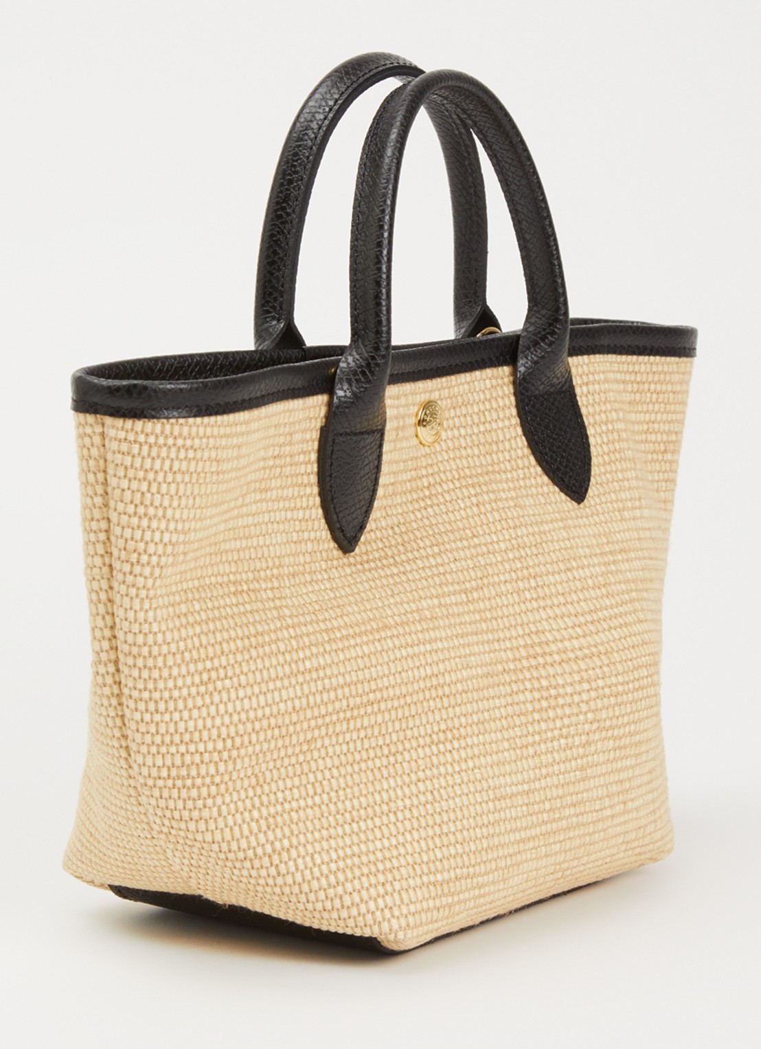 Longchamp Le Pliage crossbodytas XS van canvas met leren details - achterkant 7 zwart