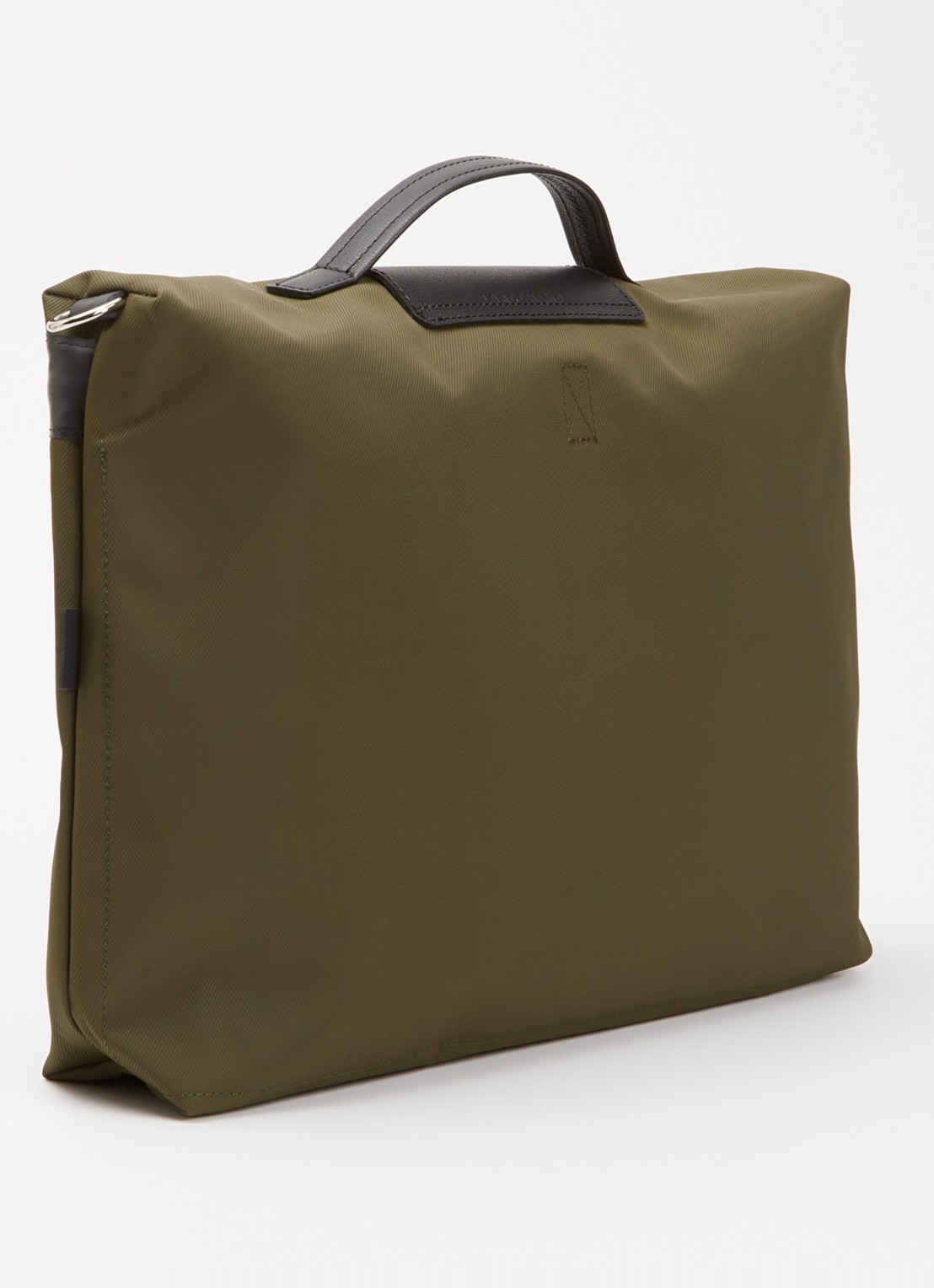 Longchamp Le Pliage Energy businesstas met leren details en 14-inch laptopvak - achterkant 5 bronsgroen
