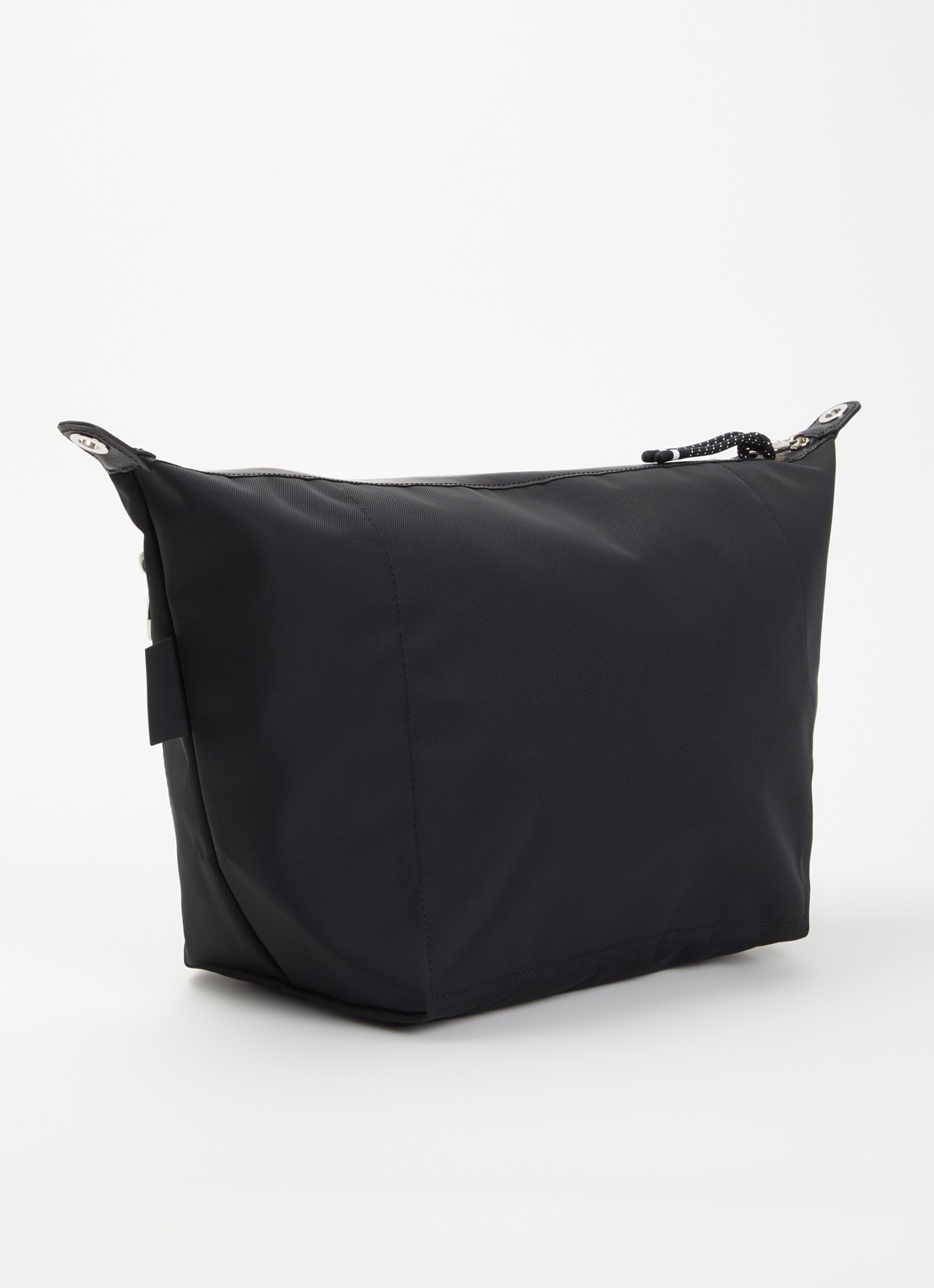 Longchamp Le Pliage Energy crossbodytas M van canvas met afneembare schouderriem - achterkant zwart