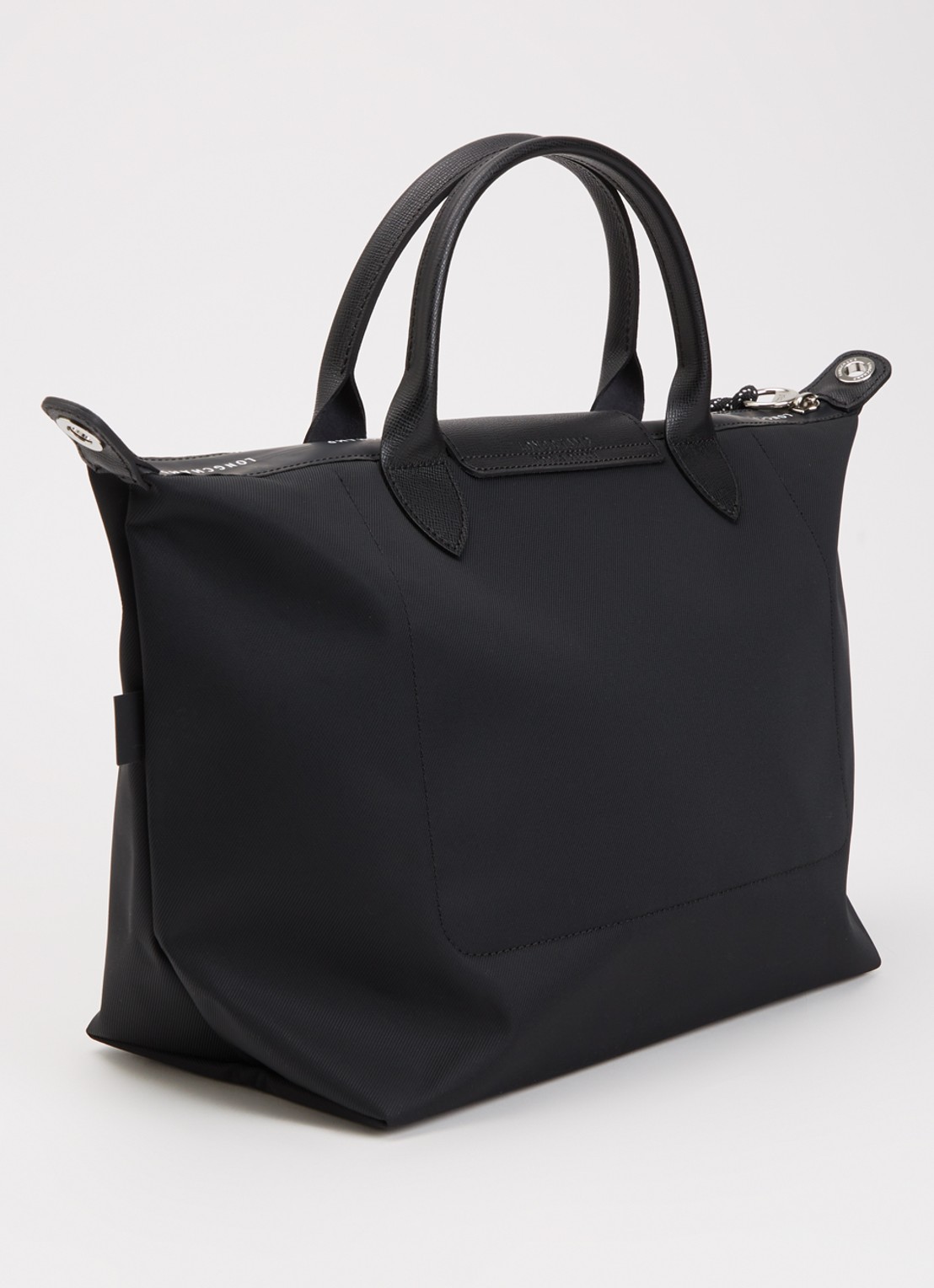 Longchamp Le Pliage Energy handtas S met leren details - achterkant 4 zwart