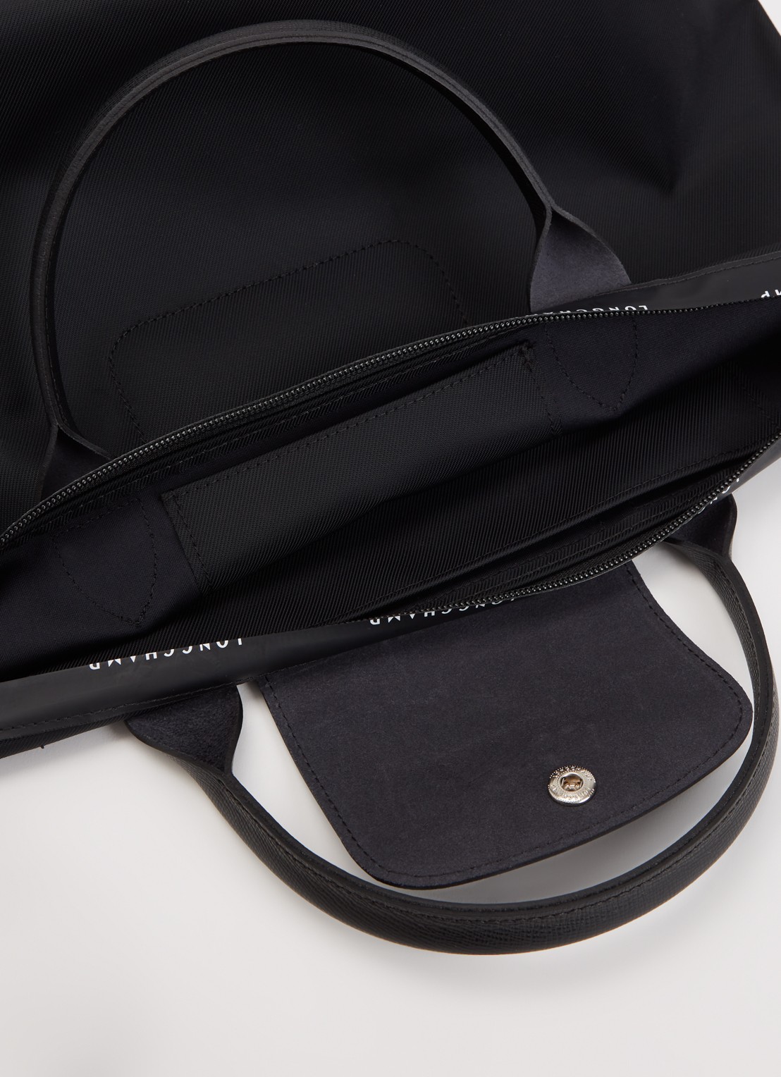 Longchamp Le Pliage Energy handtas S met leren details - detail 6 zwart