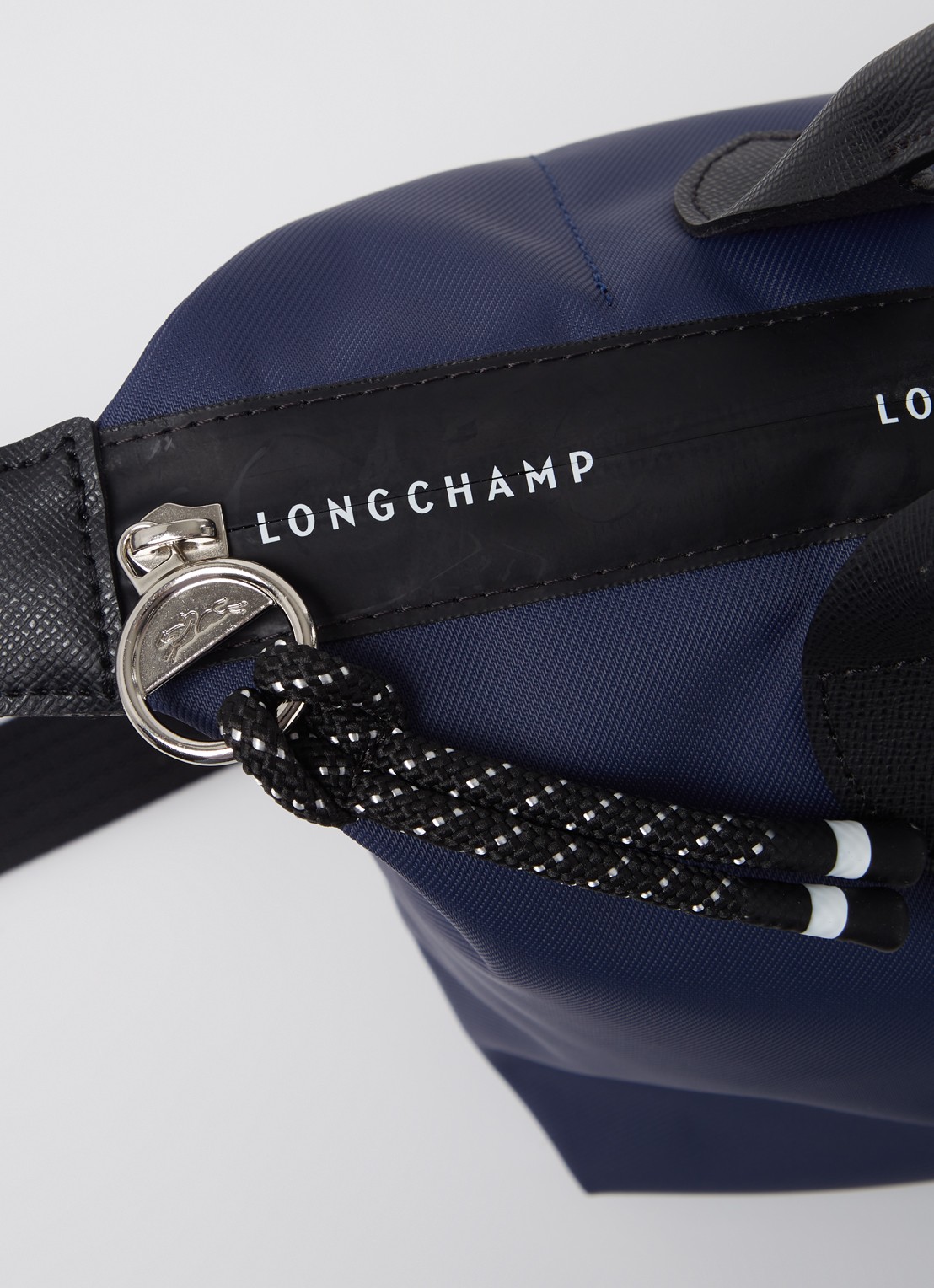 Longchamp Le Pliage Energy handtas S met leren details - detail 3 middenblauw