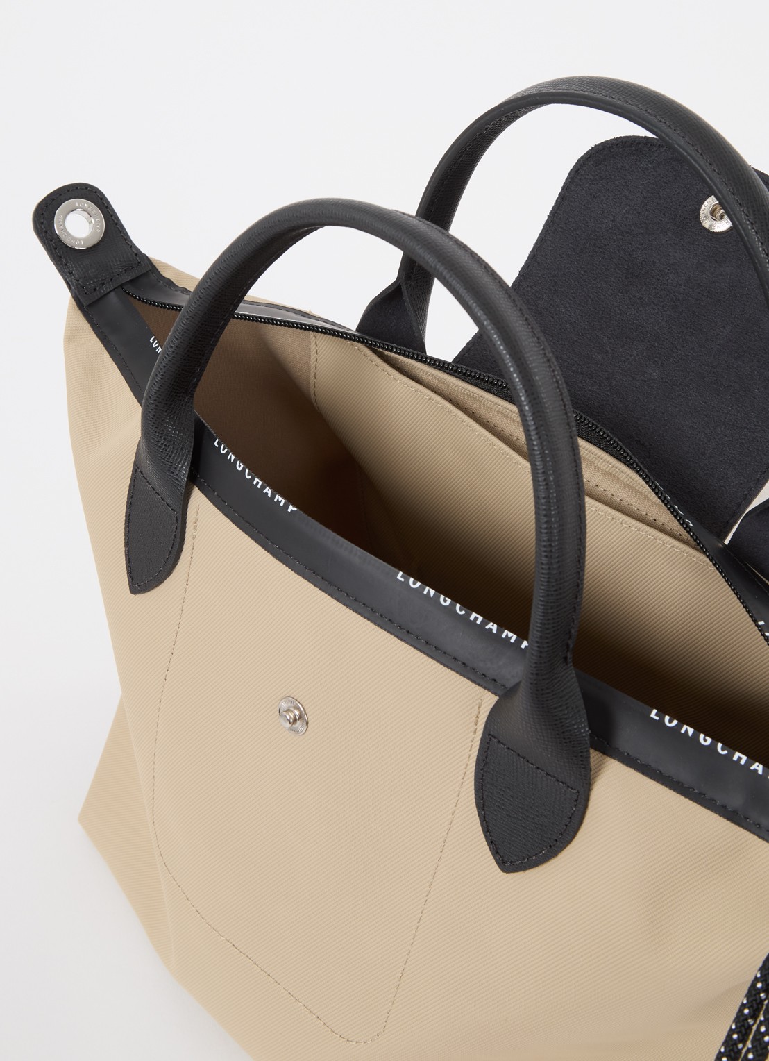 Longchamp Le Pliage Energy handtas S met leren details - detail beige