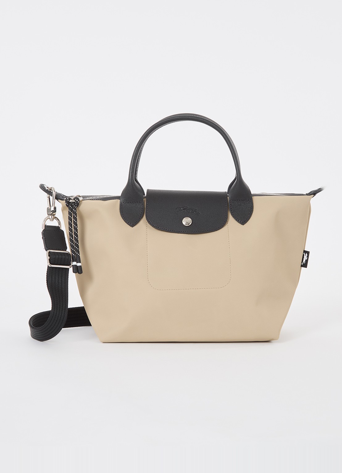 Longchamp Le Pliage Energy handtas S met leren details - voorkant 4 beige
