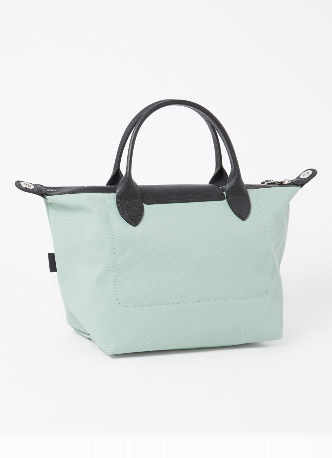 Longchamp Le Pliage Energy handtas S met leren details - achterkant 6 lindegroen