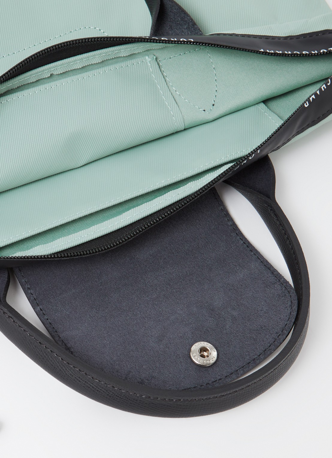 Longchamp Le Pliage Energy handtas S met leren details - detail 4 lindegroen