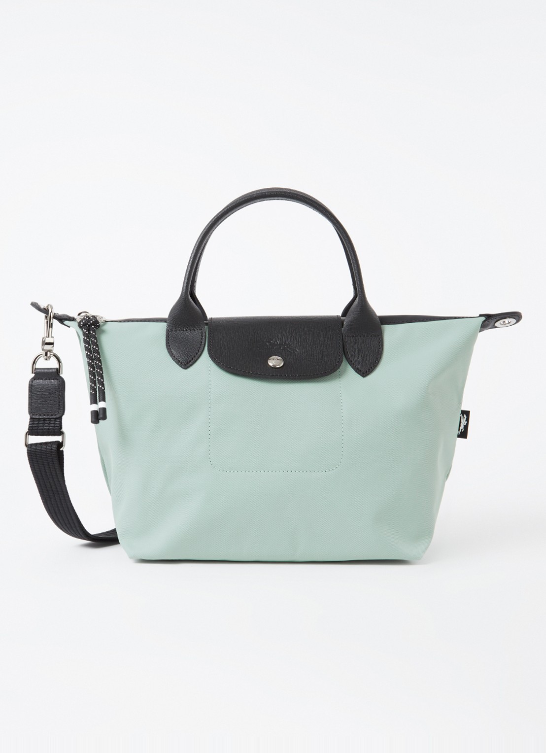 Longchamp Le Pliage Energy handtas S met leren details - voorkant lindegroen