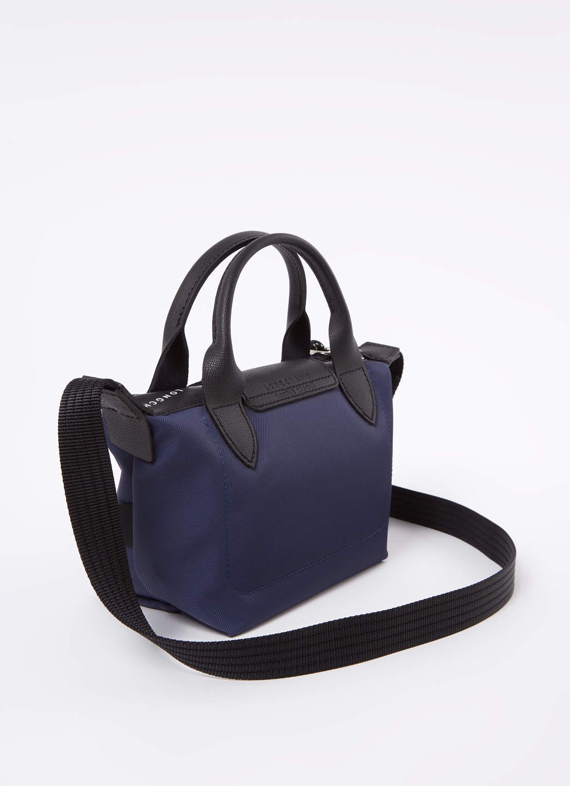 Longchamp Le Pliage Energy handtas XS met leren details - achterkant blauw