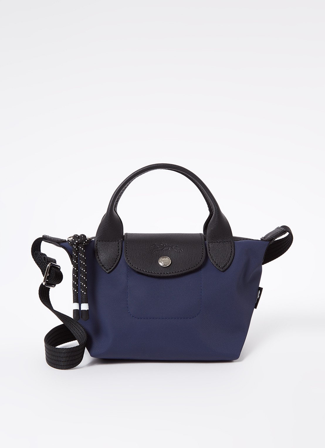Longchamp Le Pliage Energy handtas XS met leren details - voorkant 2 blauw