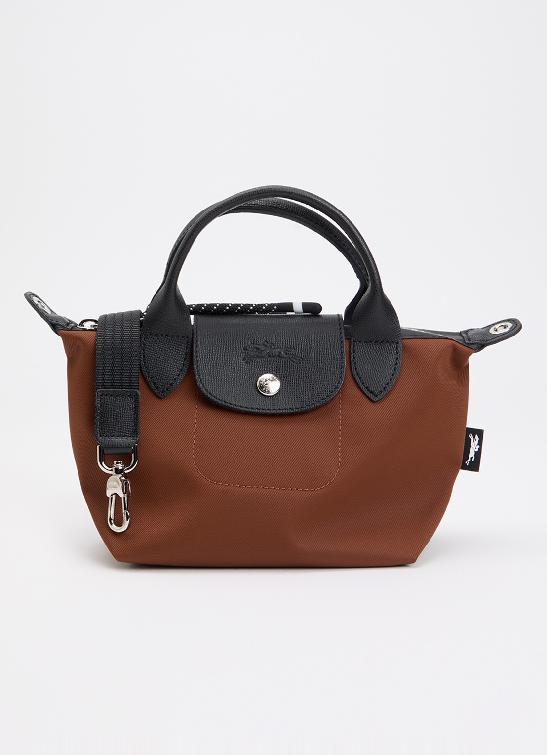 Longchamp Le Pliage Energy handtas XS met leren details - voorkant 5 bruin