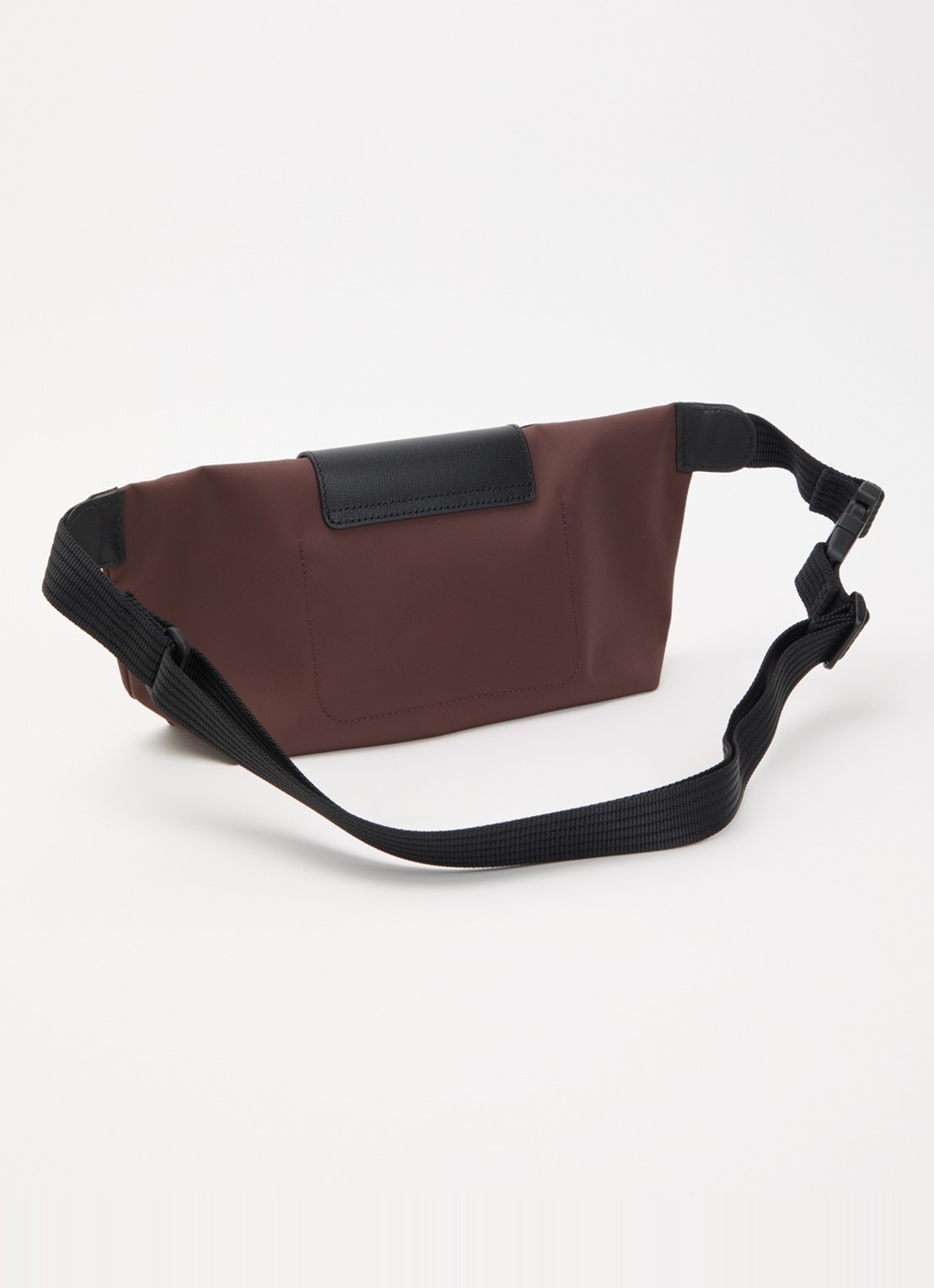 Longchamp Le Pliage Energy heuptas M van canvas met leren details - achterkant 5 donkerbruin