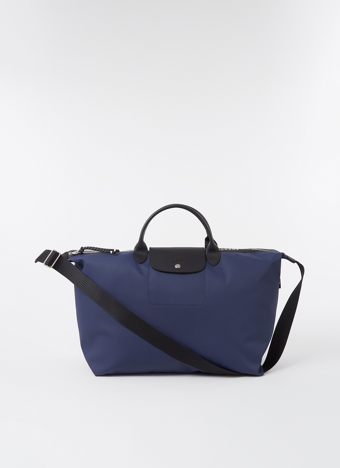Longchamp Le Pliage Energy reistas L met leren details - voorkant 5 middenblauw