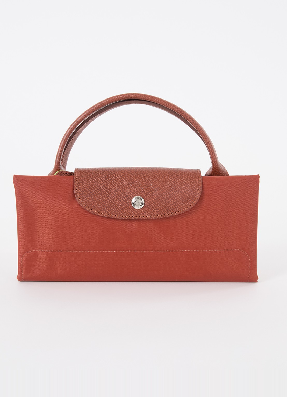 Longchamp Le Pliage Green reistas XL met leren details - detail 6 roodbruin