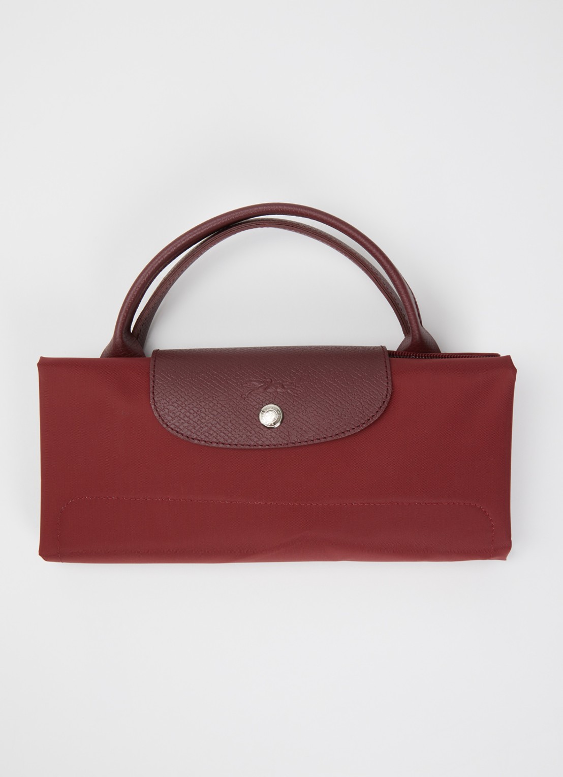 Longchamp Le Pliage Green reistas XL met leren details - detail 6 bordeauxrood