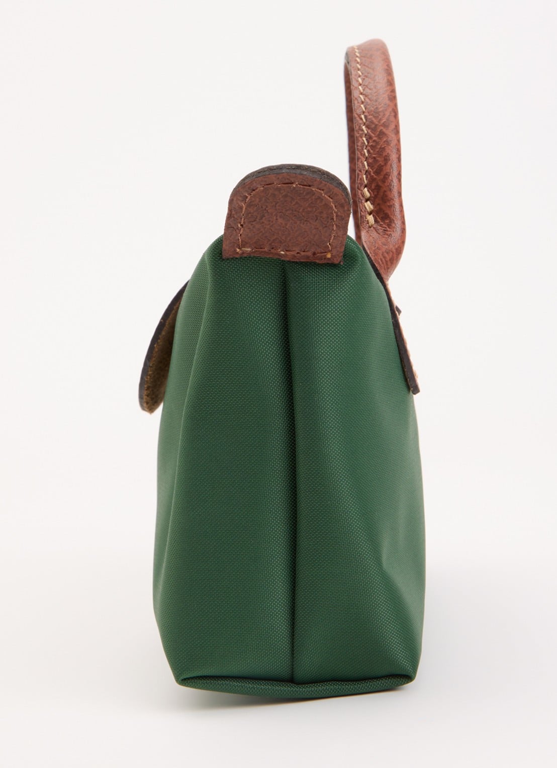 Longchamp Le Pliage handtas met leren details - detail 2 donkergroen