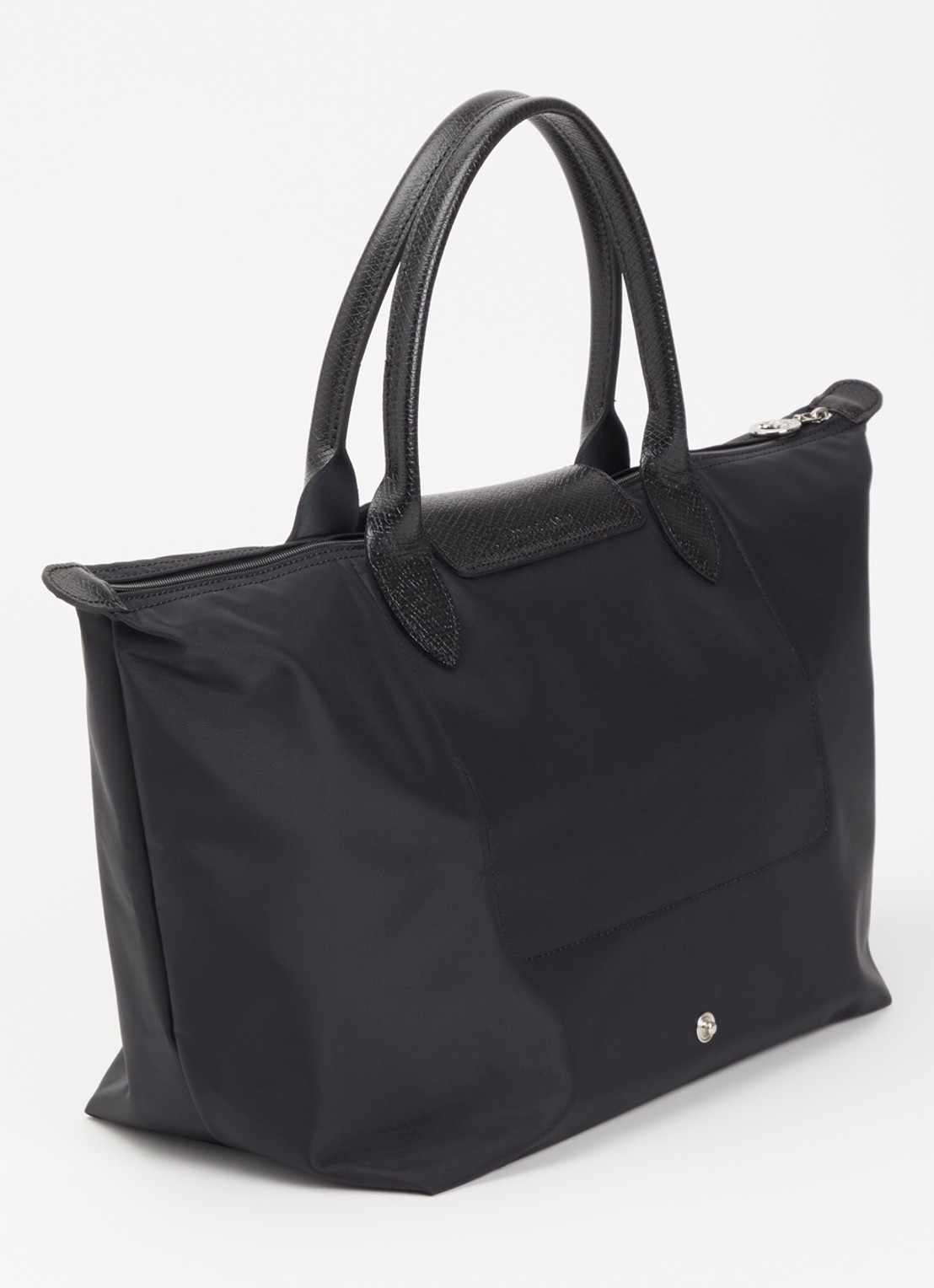 Longchamp Le Pliage One handtas L met leren details - achterkant zwart