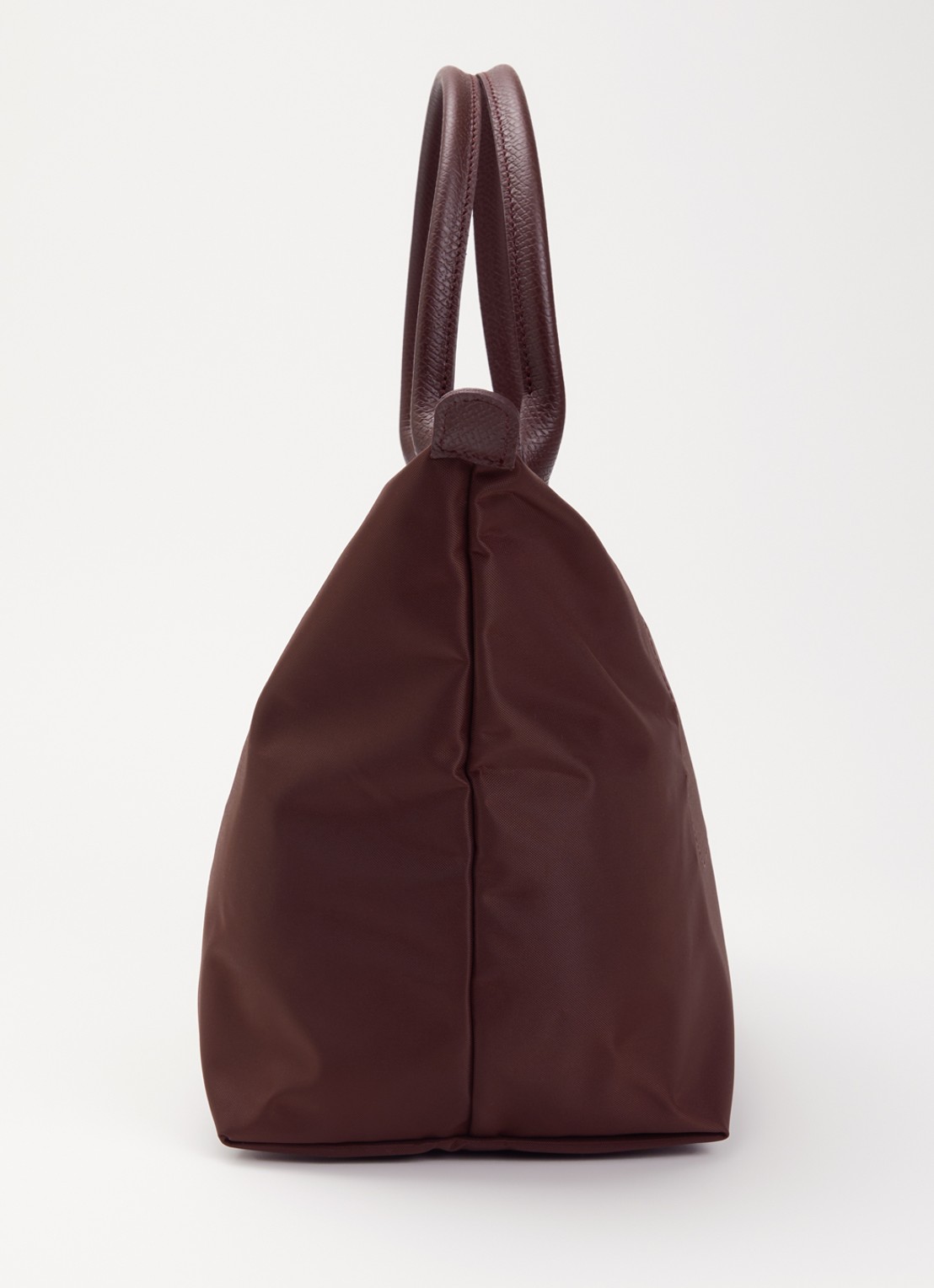 Longchamp Le Pliage One handtas L met leren details - detail 3 aubergine