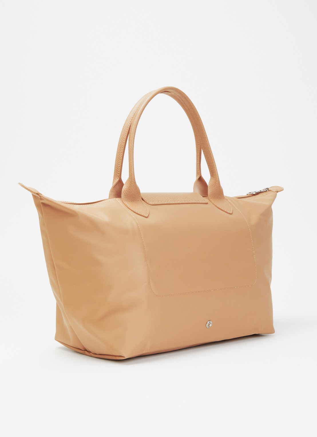 Longchamp Le Pliage One handtas L met leren details - achterkant 7 beige