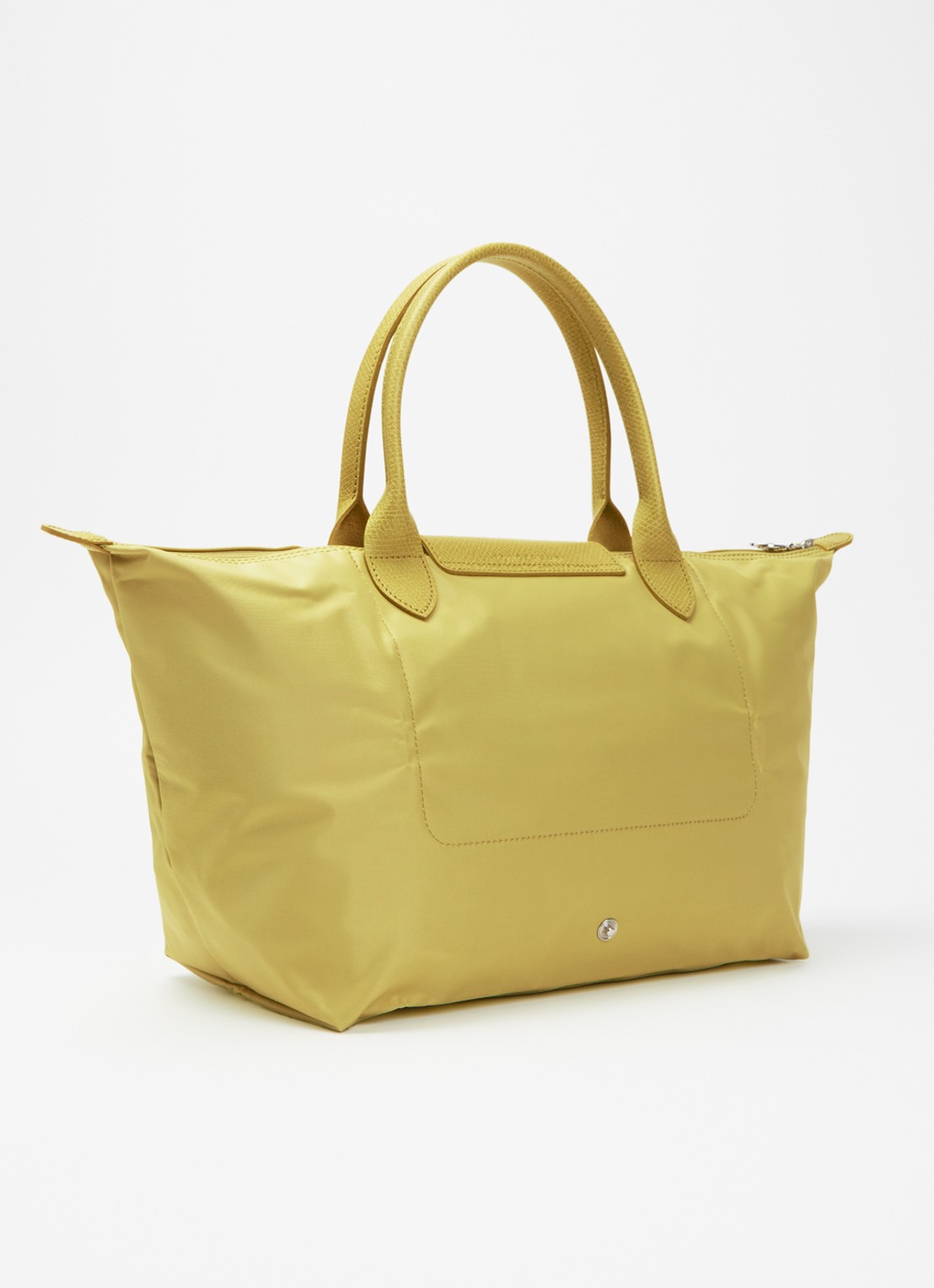 Longchamp Le Pliage One handtas L met leren details - achterkant lindegroen