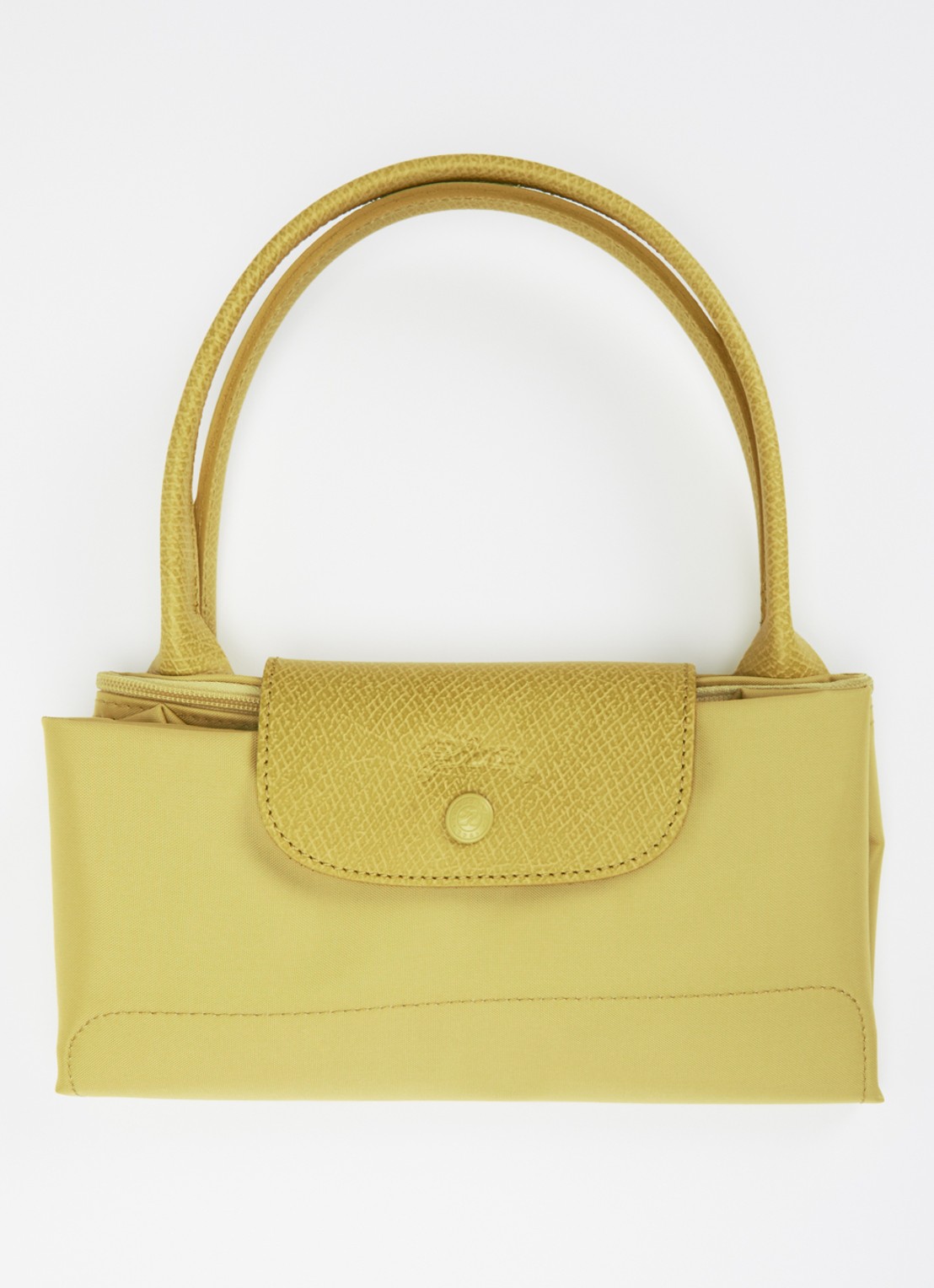 Longchamp Le Pliage One handtas L met leren details - detail 4 lindegroen