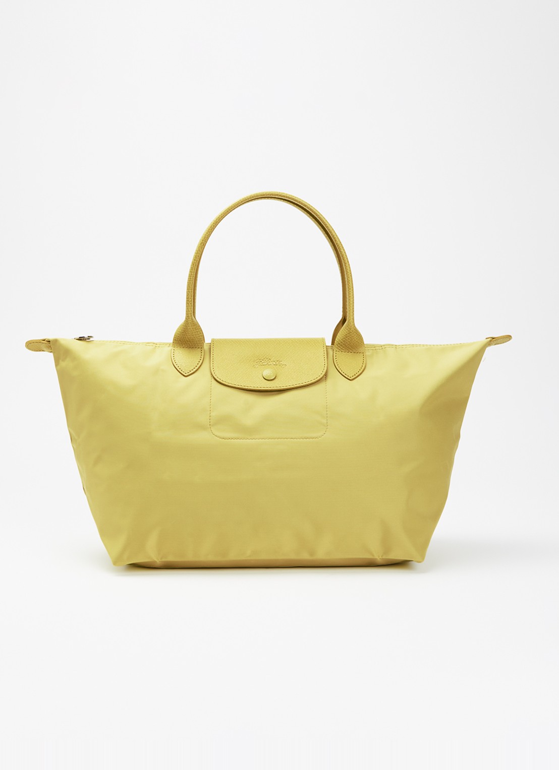 Longchamp Le Pliage One handtas L met leren details - voorkant 6 lindegroen