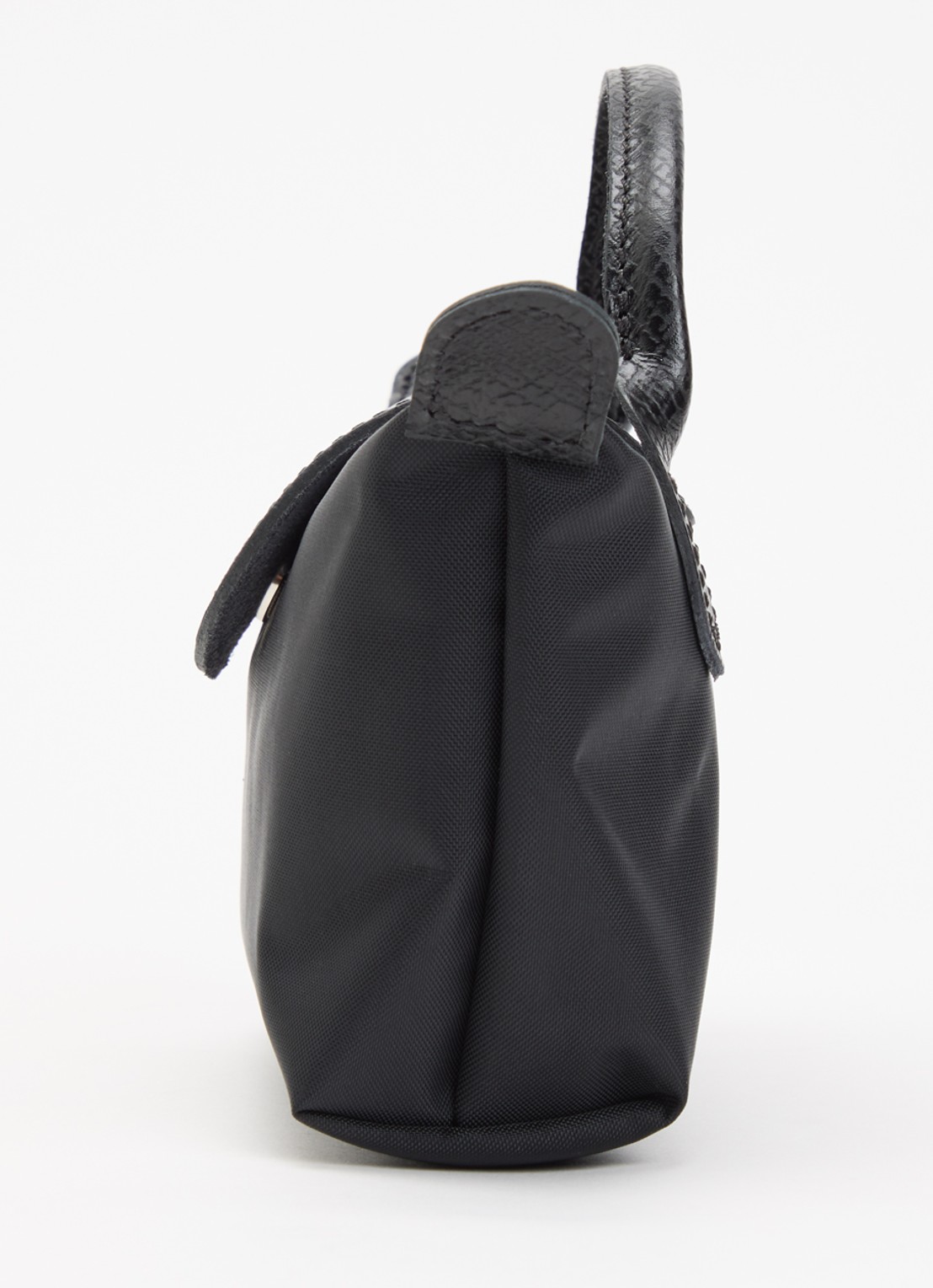 Longchamp Le Pliage One handtas met leren details - detail 5 zwart