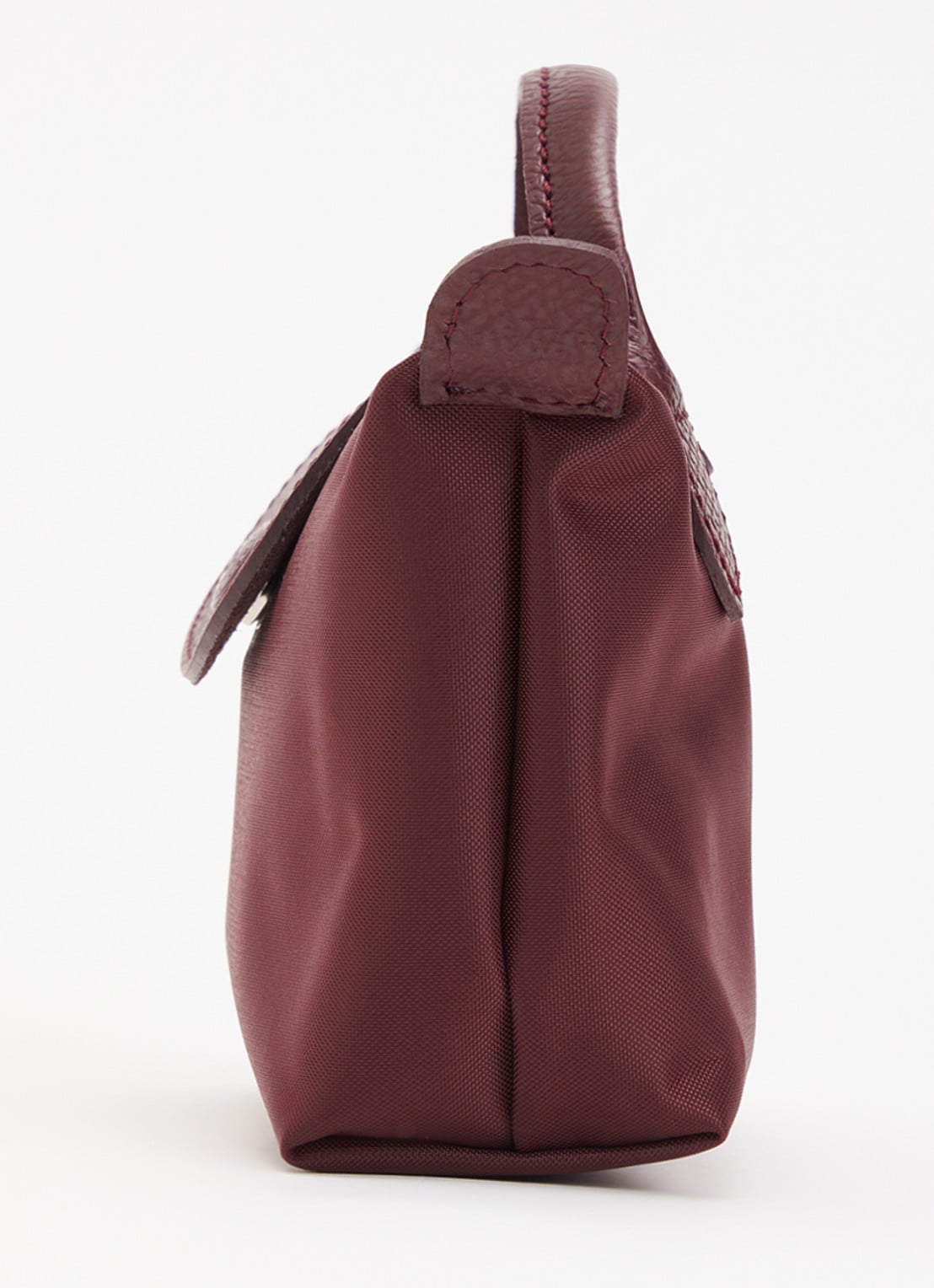 Longchamp Le Pliage One handtas met leren details - detail 3 bordeauxrood