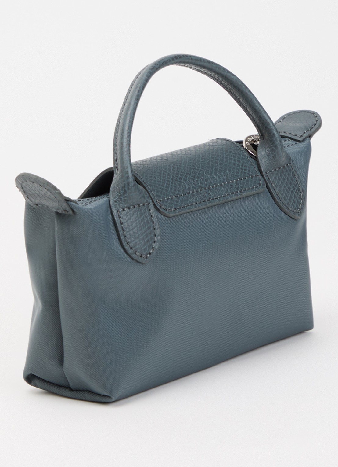Longchamp Le Pliage One handtas met leren details - achterkant 6 antraciet