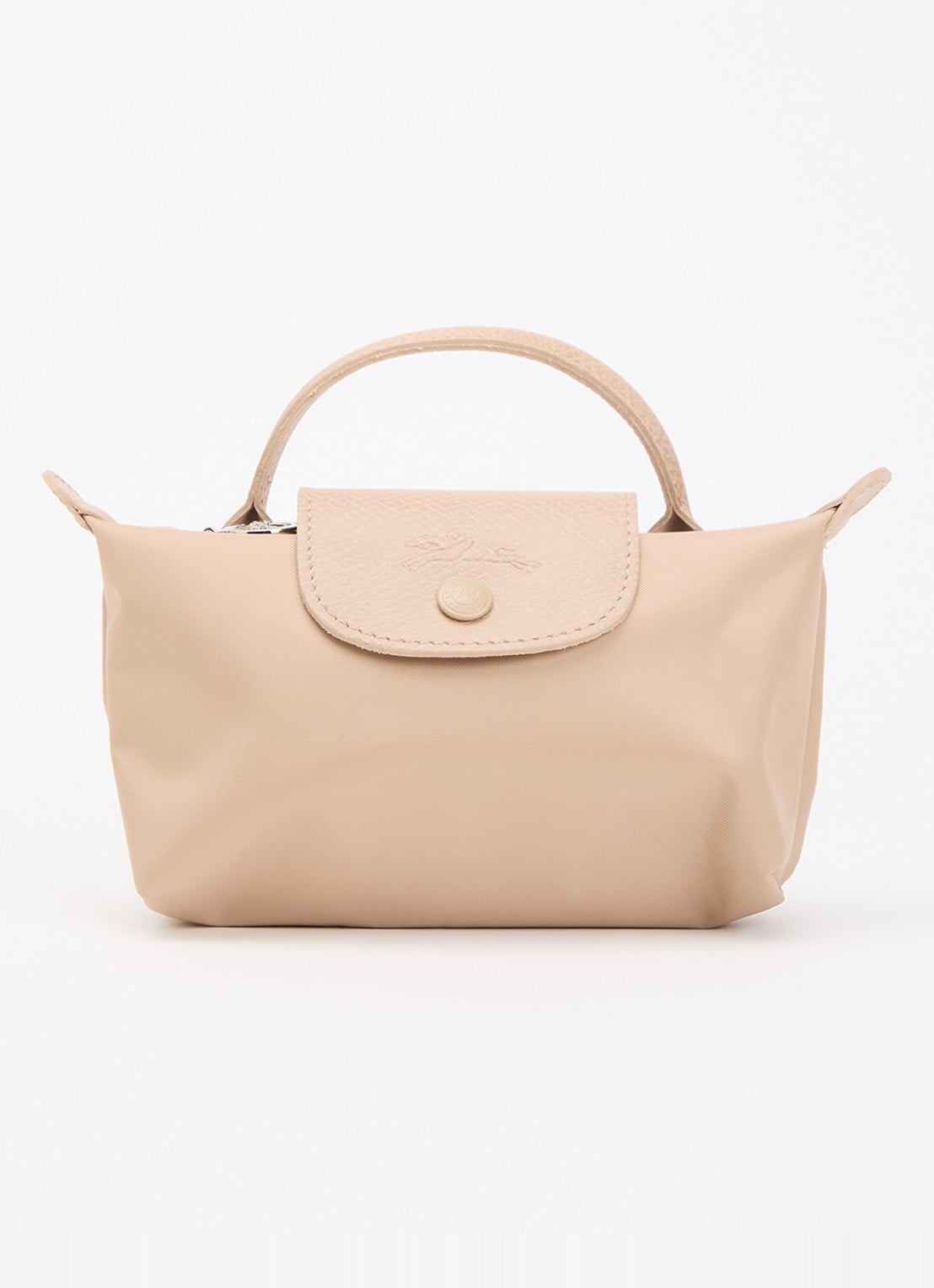 Longchamp Le Pliage One handtas met leren details - voorkant beige