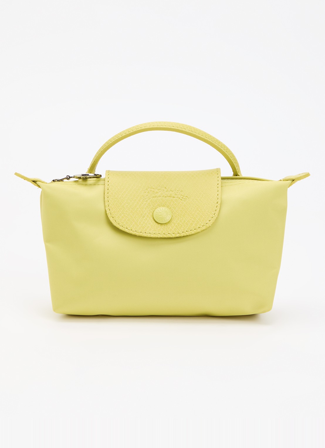 Longchamp Le Pliage One handtas met leren details - voorkant 2 lime